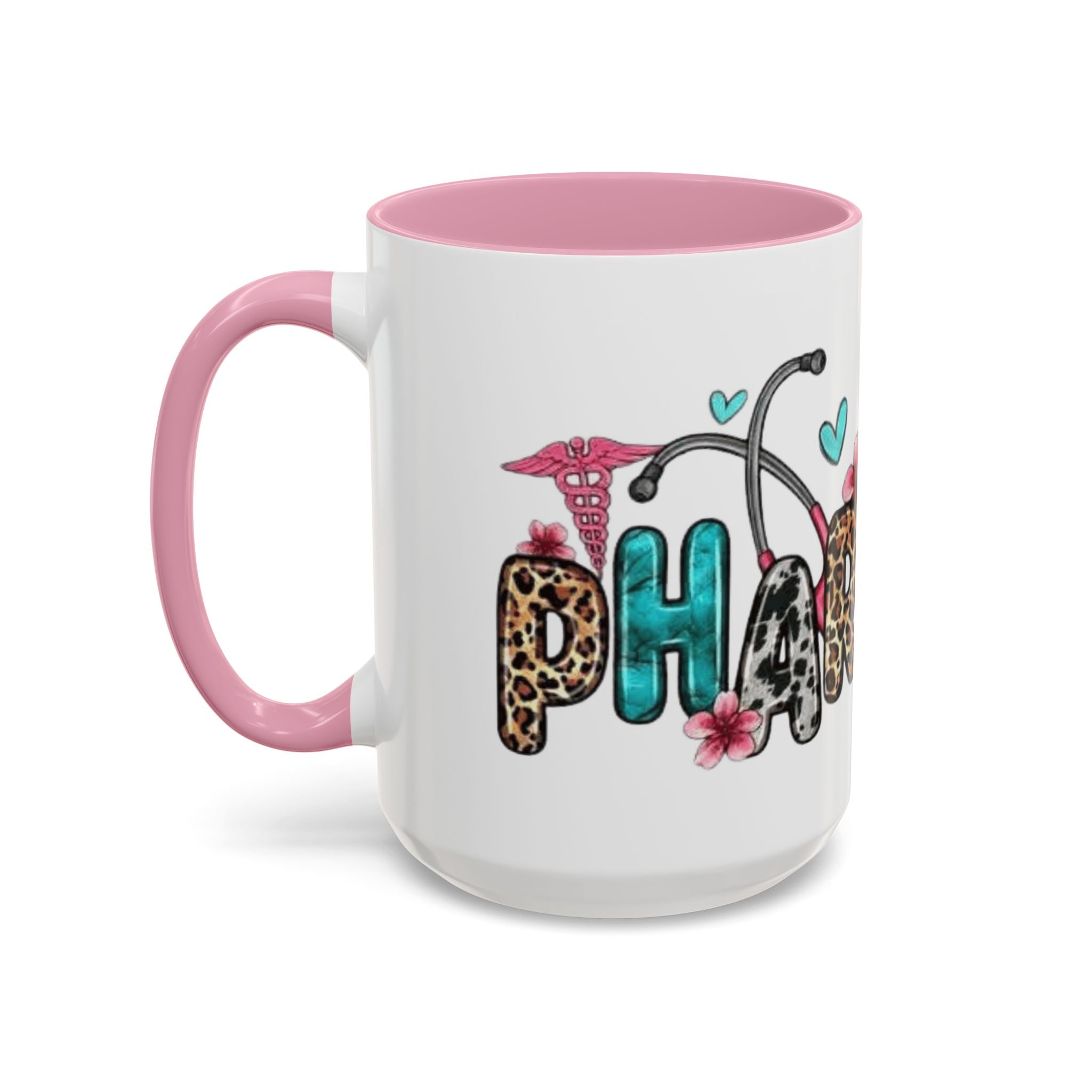 Pharmacy Nurse Coffee Mug — Cute Leopard & Teal Medical Design (11oz/15oz)Christmas mug for all healthcare heroes