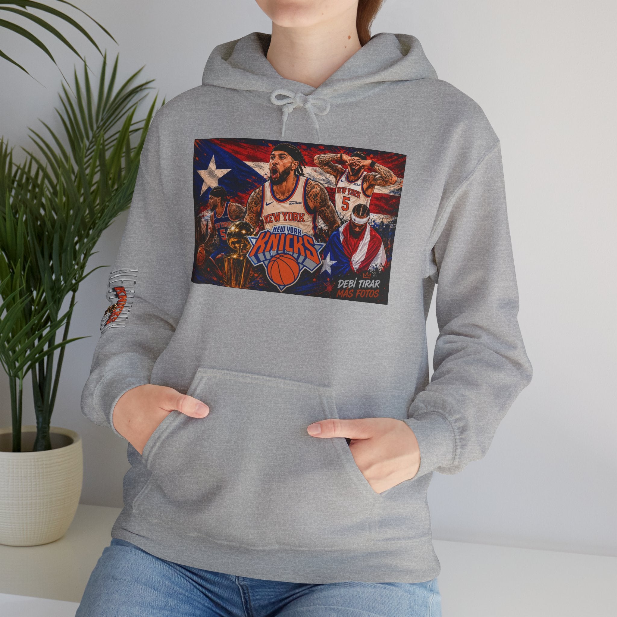 NY-K Retro Player Collage Hoodie — Basketball Fan Sweatshirt