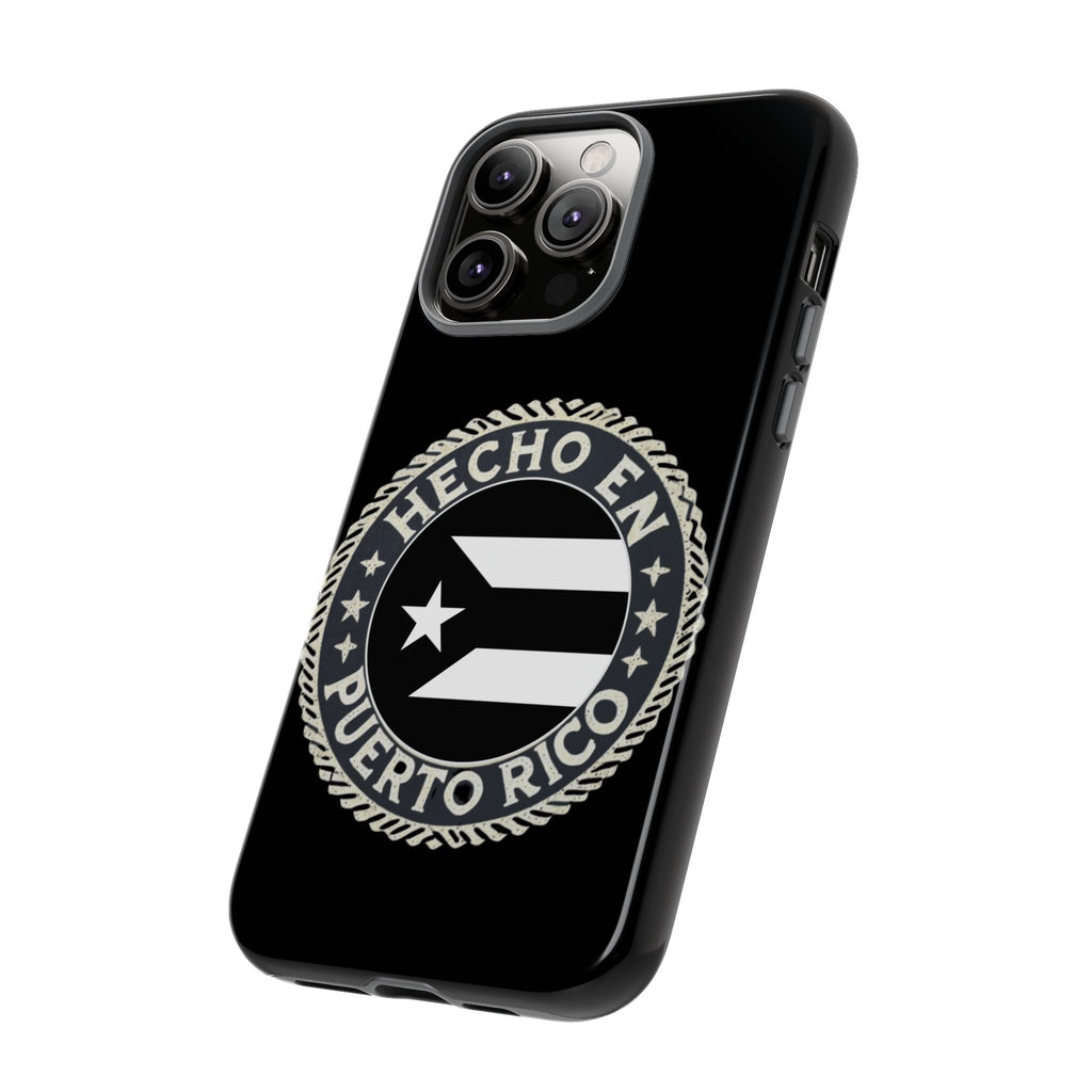 Hecho en Puerto Rico Phone Case  Puerto Rican Flag Emblem Tough Protective Cover