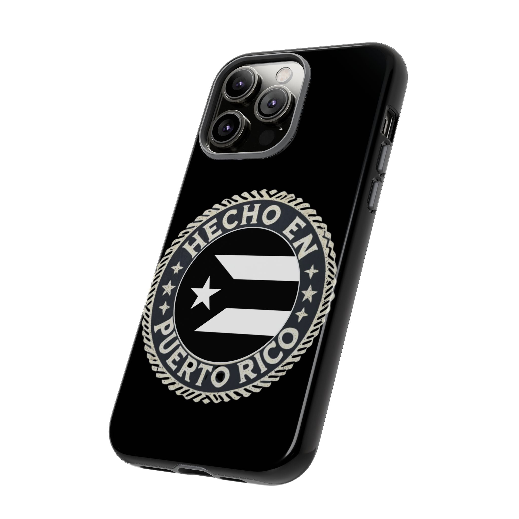 Hecho en Puerto Rico Phone Case  Puerto Rican Flag Emblem Tough Protective Cover
