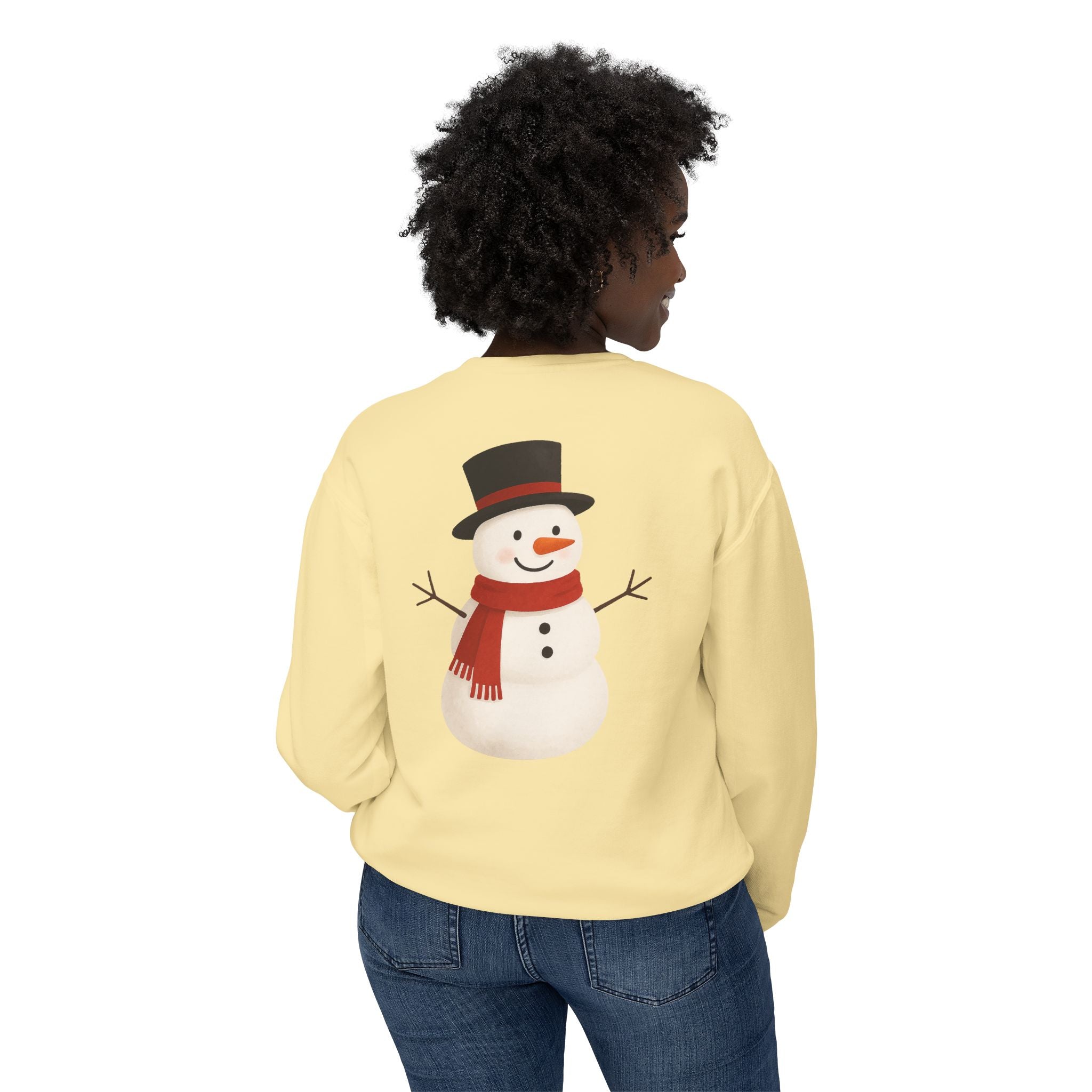 Snowman Crewneck Sweatshirt  Cute Holiday Snowman Pullover
