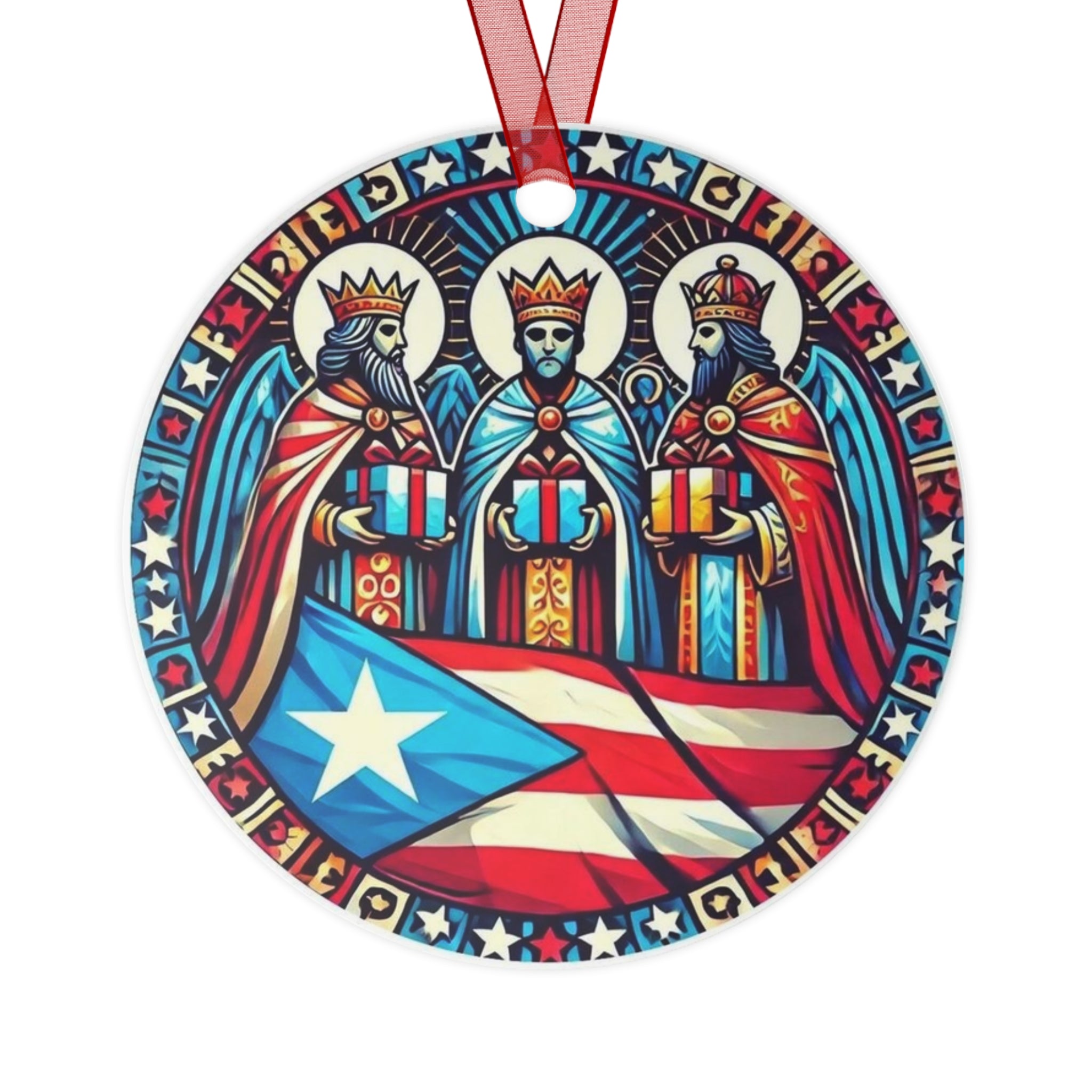Puerto Rican Kings Metal Ornament - Holiday Decor