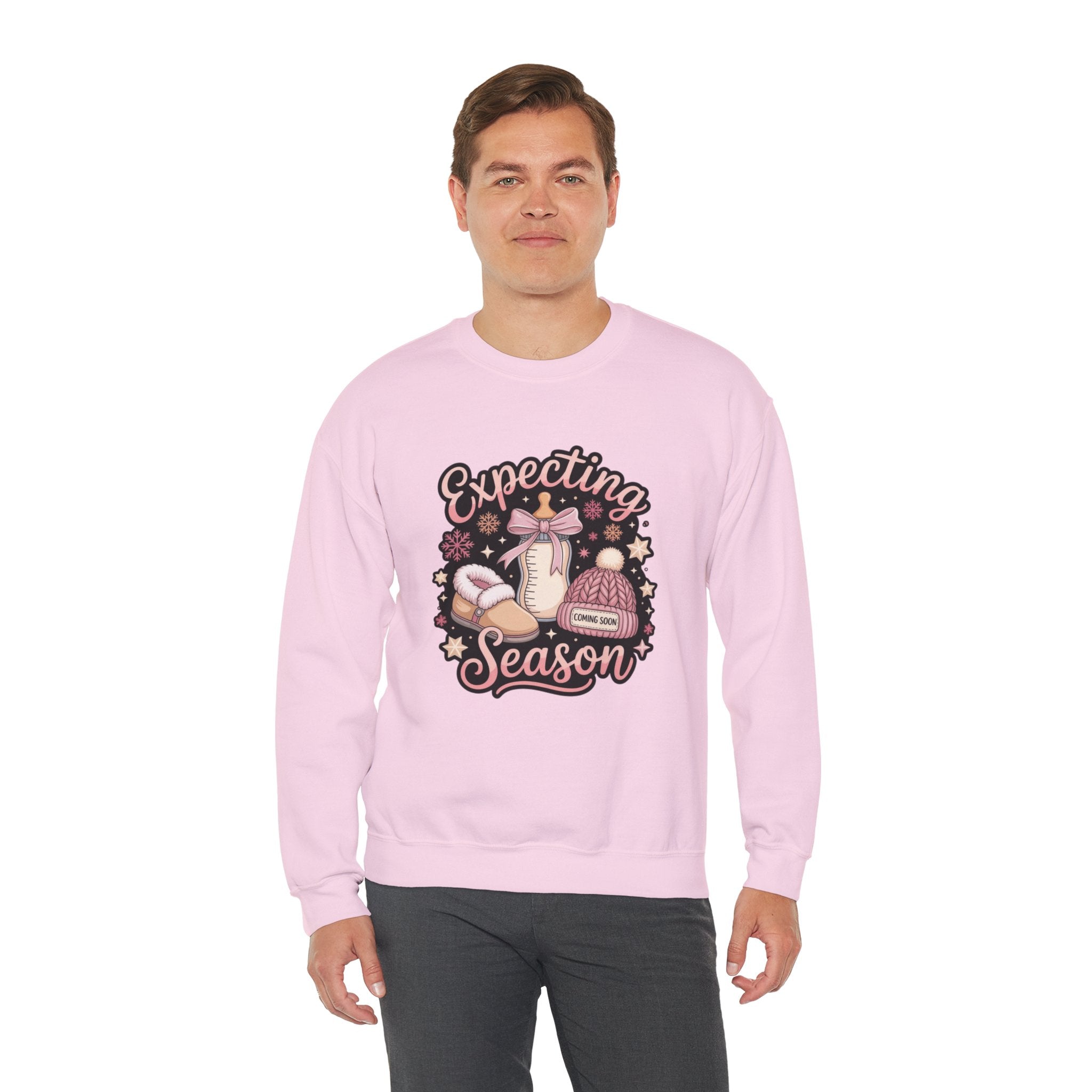 Expecting Season Sweatshirt  Cute Pregnancy Announcement Pullover Cartoon Christmas T-shirts and Sweaters