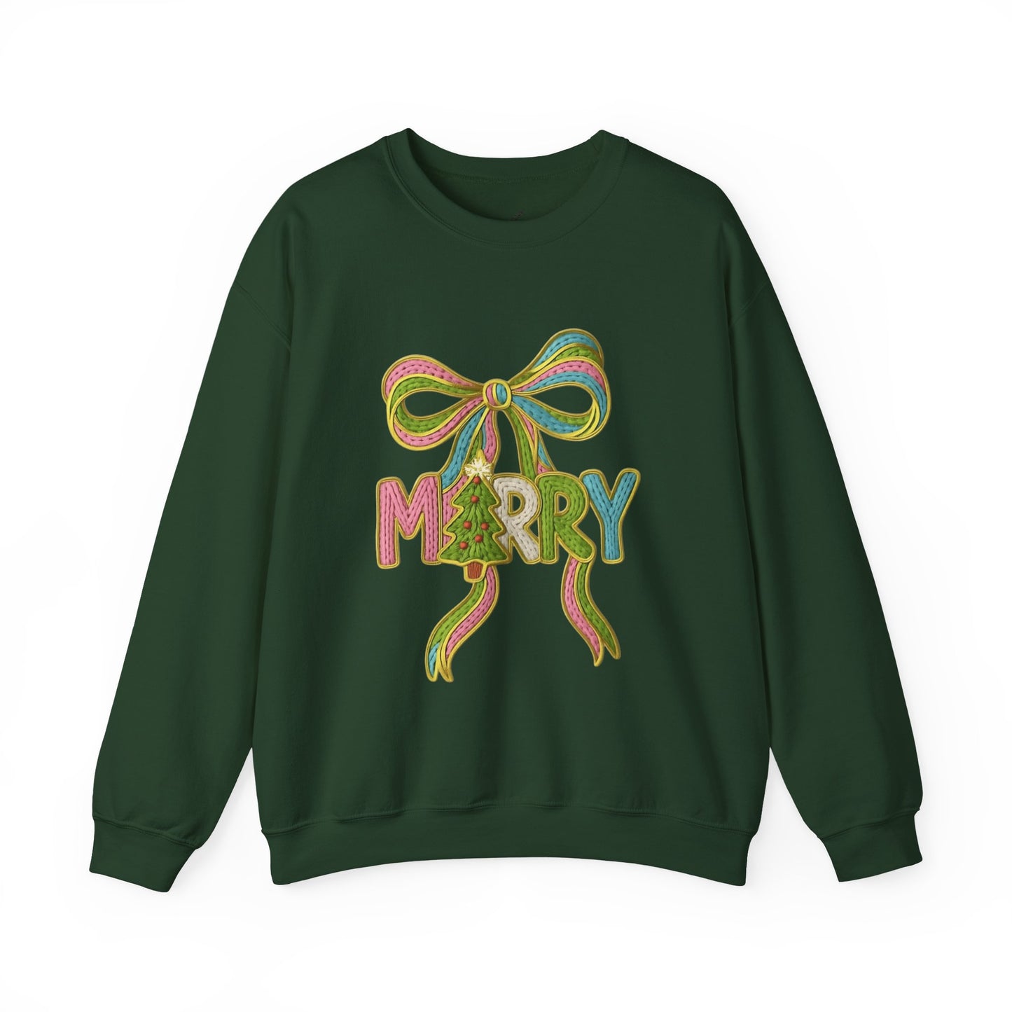 Festive Holiday Designs and Quotes Candy Christmas Tree Sweatshirt — Holiday Candyland Crewneck