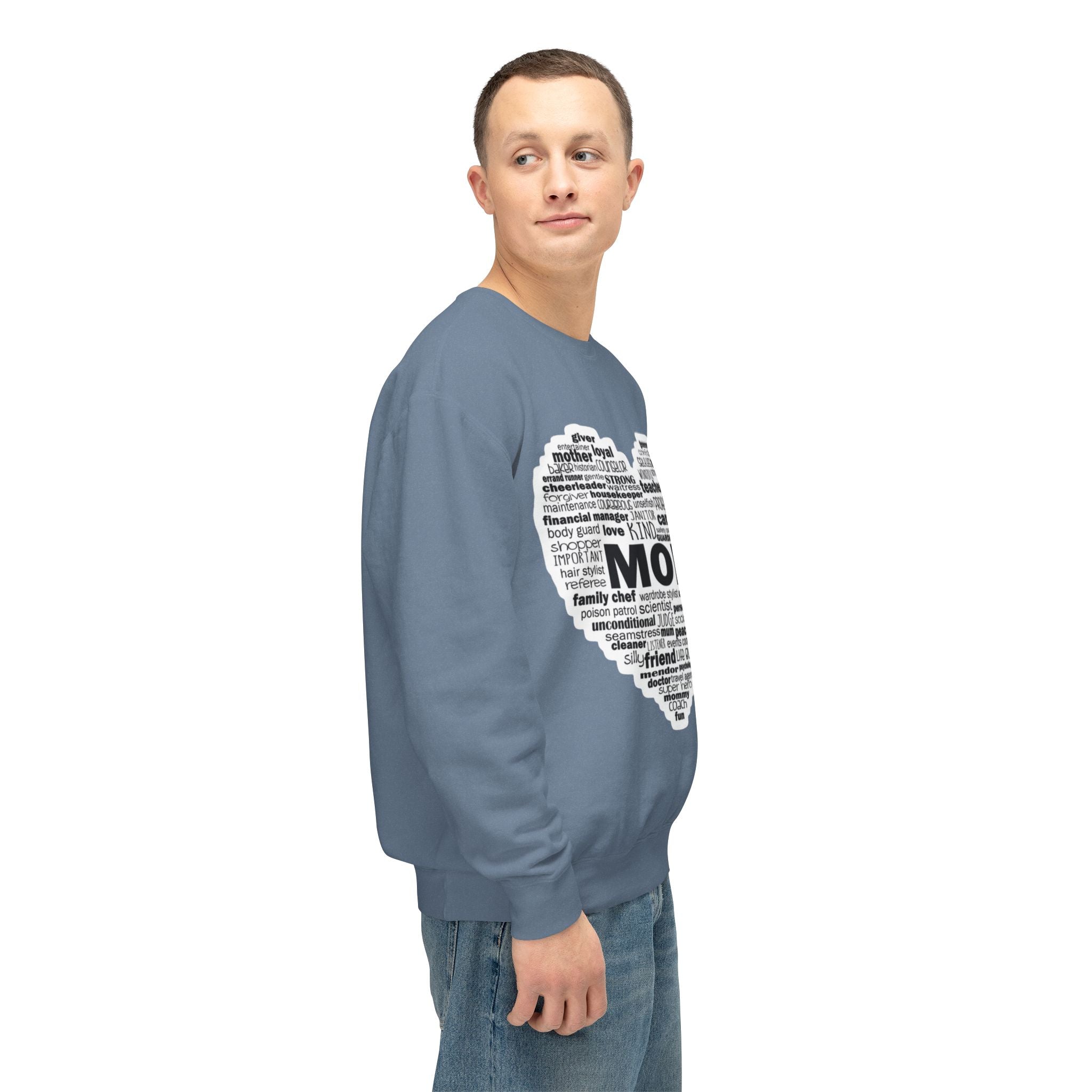 Mom Word-Cloud Heart Sweatshirt  Mother's Day Gift