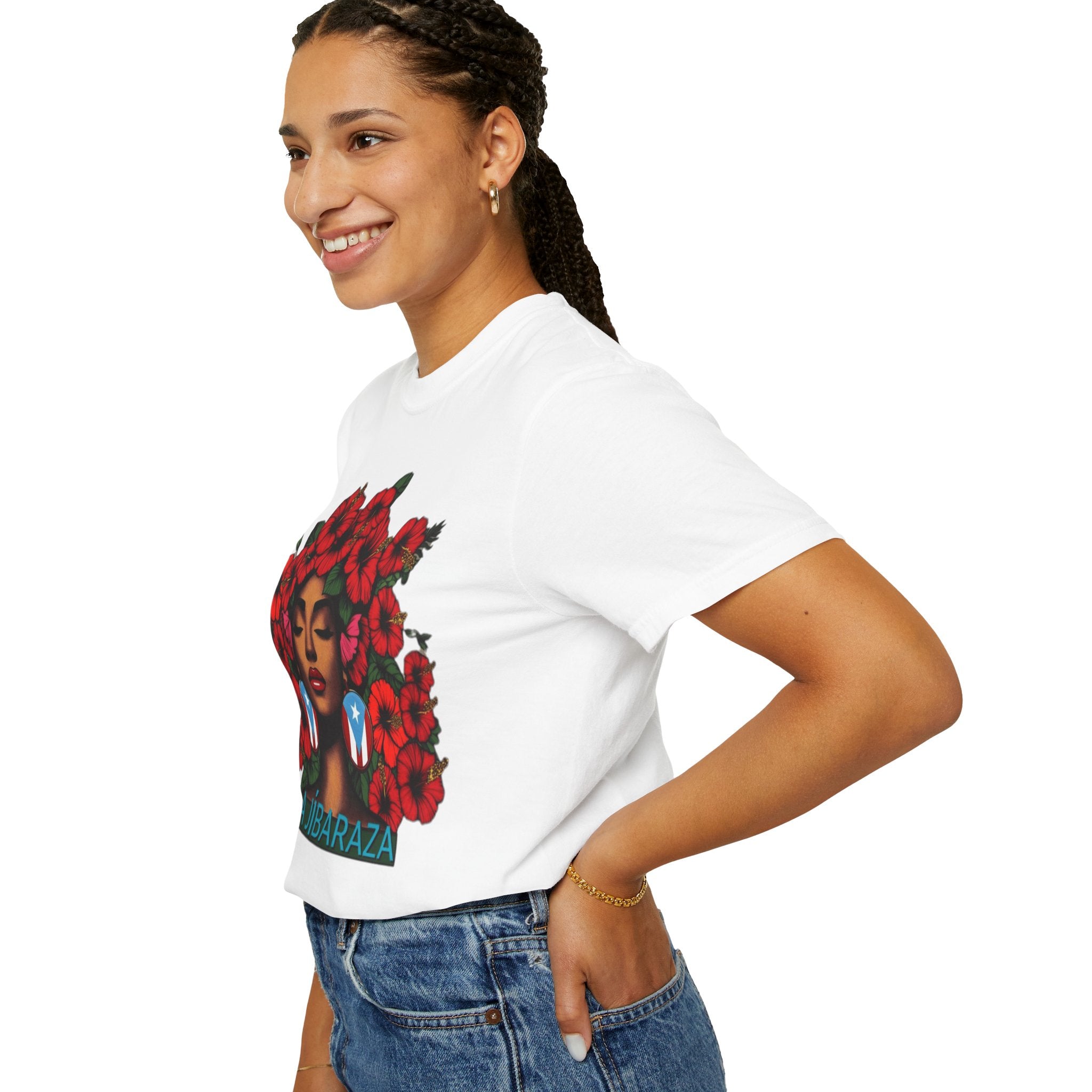 Puerto Rico Navidades T-Shirt — "La Jíbaraza" Floral Puerto Rican Pride Tee