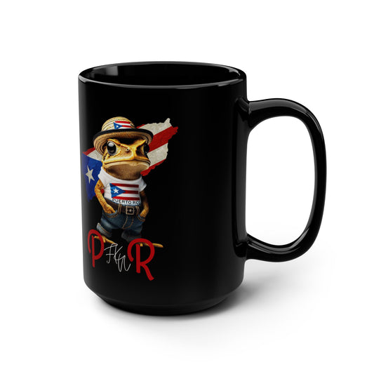 Café con Boricua: Puerto Rico-Themed Mugs & Cups Unique Designs Black Mug, 15oz