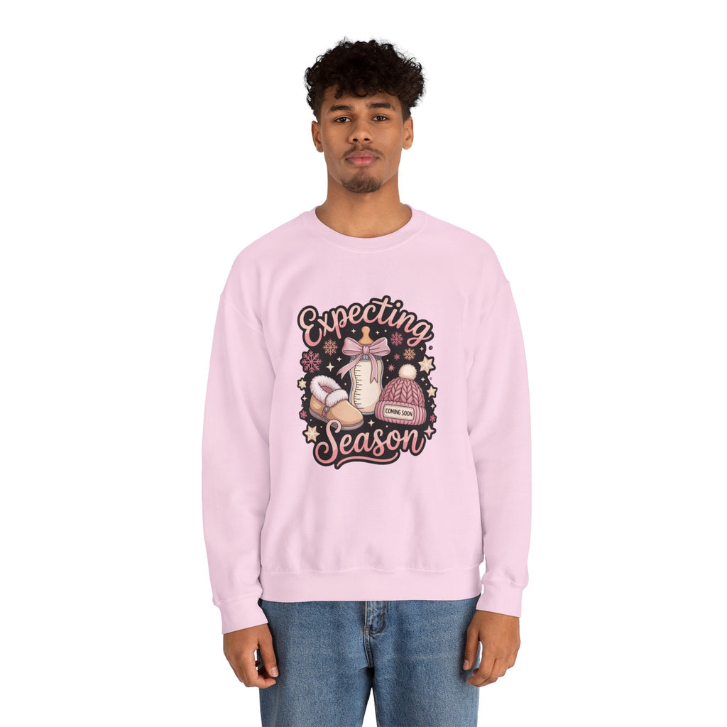 Expecting Season Sweatshirt  Cute Pregnancy Announcement Pullover Cartoon Christmas T-shirts and Sweaters