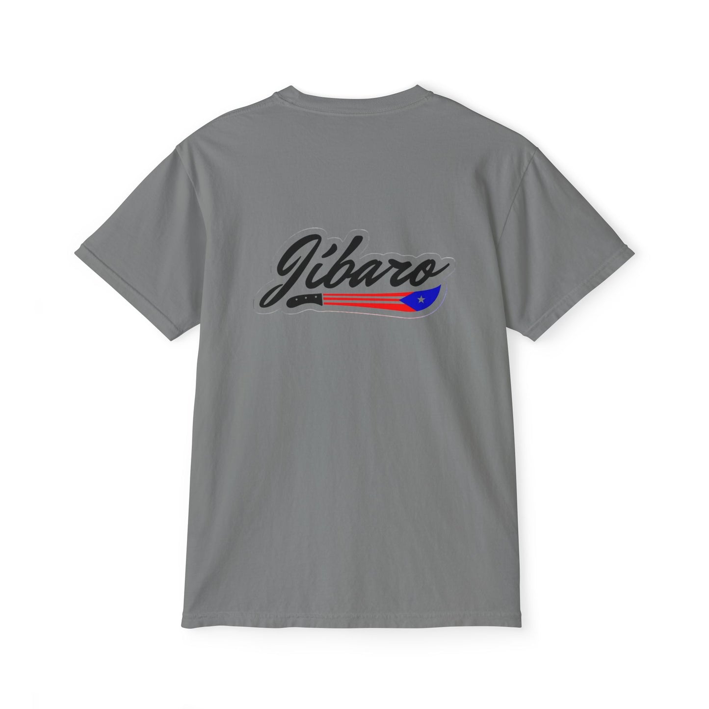 Jibaro Pocket TShirt Unisex Garment-Dyed Tee for Cultural Pride Puerto Rico Embroidered TShirt & Unisex Crewneck Sweatshirt