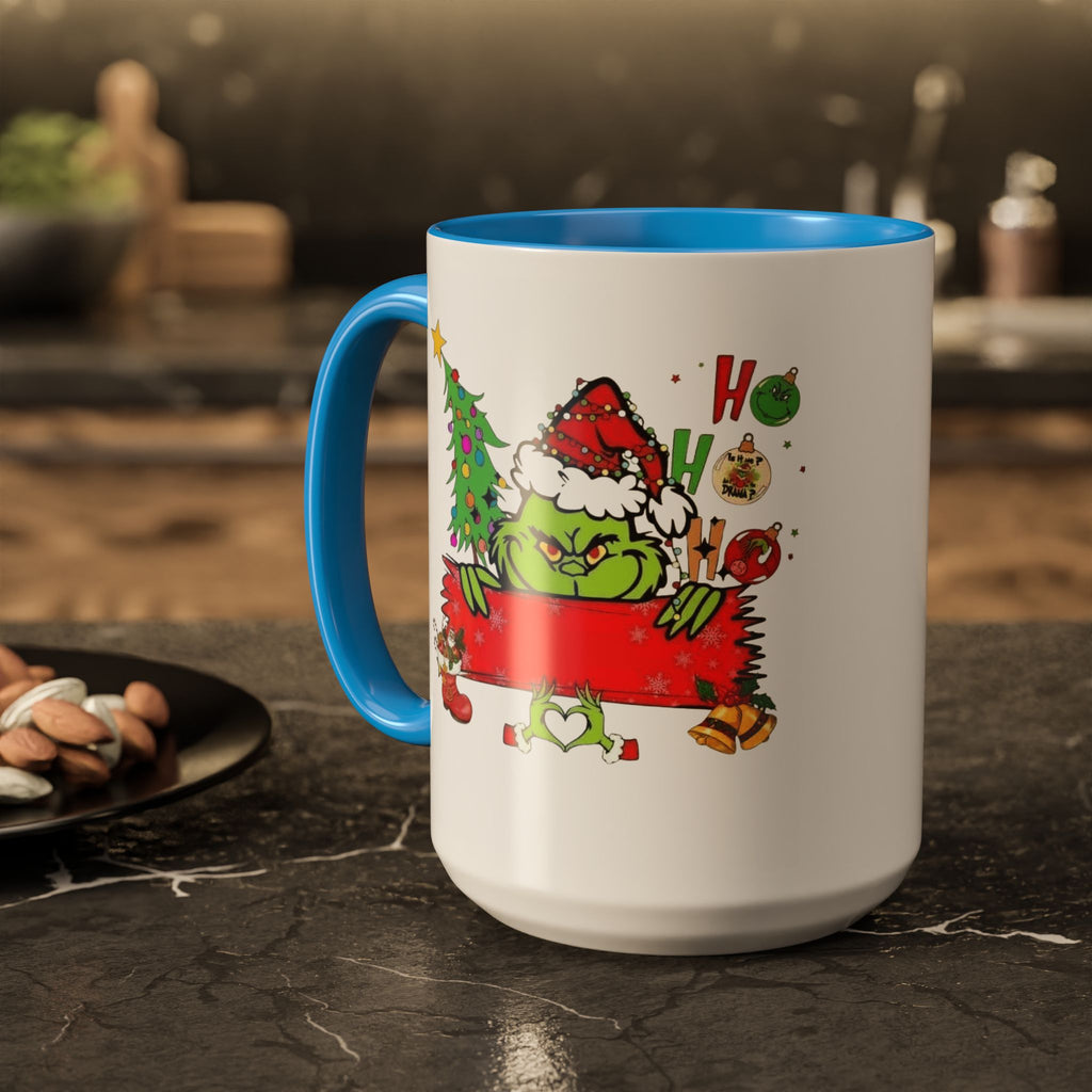 Christmas Grinch Mug (11oz & 15oz)  Funny Holiday Coffee Cup with Grinch Illustration Christmas Mugs Collection!