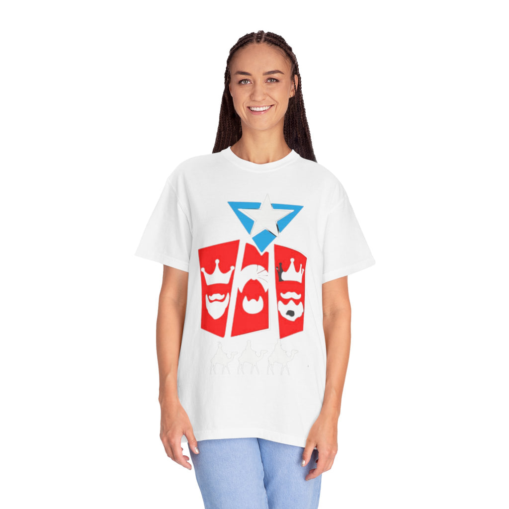 The Three Kings T-Shirt — Puerto Rican Three Kings Graphic Tee (Star & Crown Silhouettes)