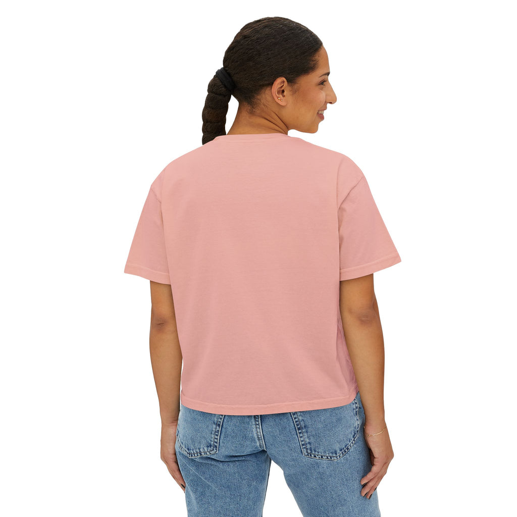 She Is Mom Floral Boxy Tee  Cute Mother’s Day Floral Graphic Shirt