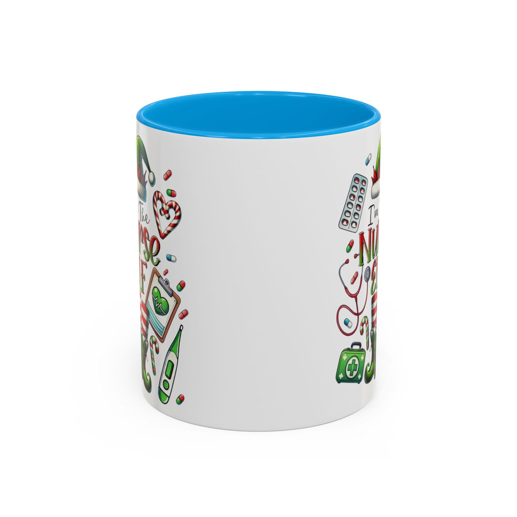 Nurse Elf Coffee Mug — Christmas Medical Holiday Gift (11oz & 15oz) Medical Christmas Mug