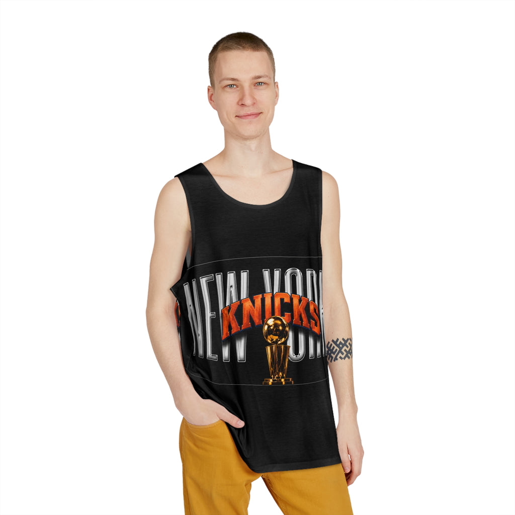 Basketball-Inspired Fade Tank Top — Men's Retro Sports Graphic Tank NY-K