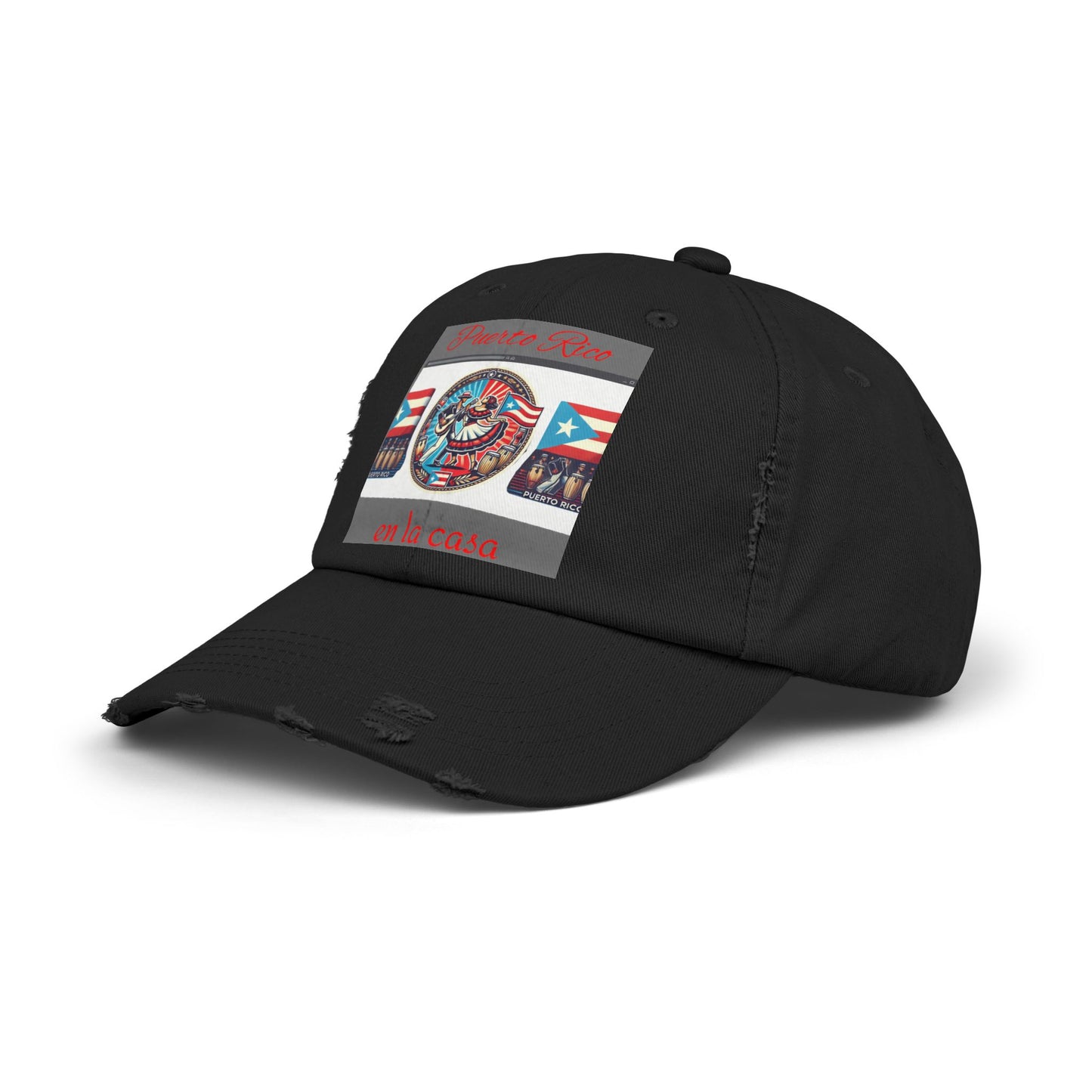 Puerto Rico Pride Distressed Cap, Unisex Baseball Cap, Travel Hat, Gift for Him or Her, Caribbean Spirit, Summer Fashion