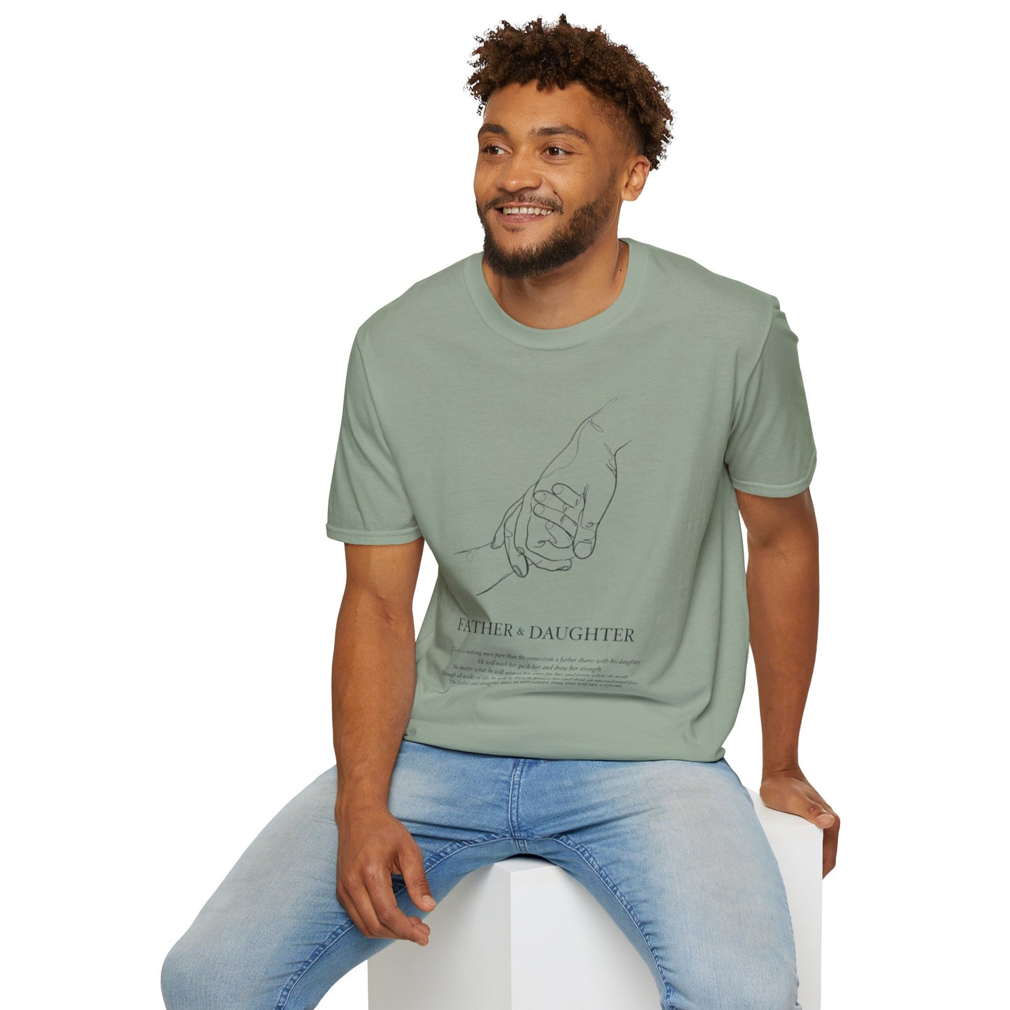 Father & Daughter Connection Unisex Soft style T Shirt Family Gift Parent Child Love Fathers Day Gift Emotional Bond Tee