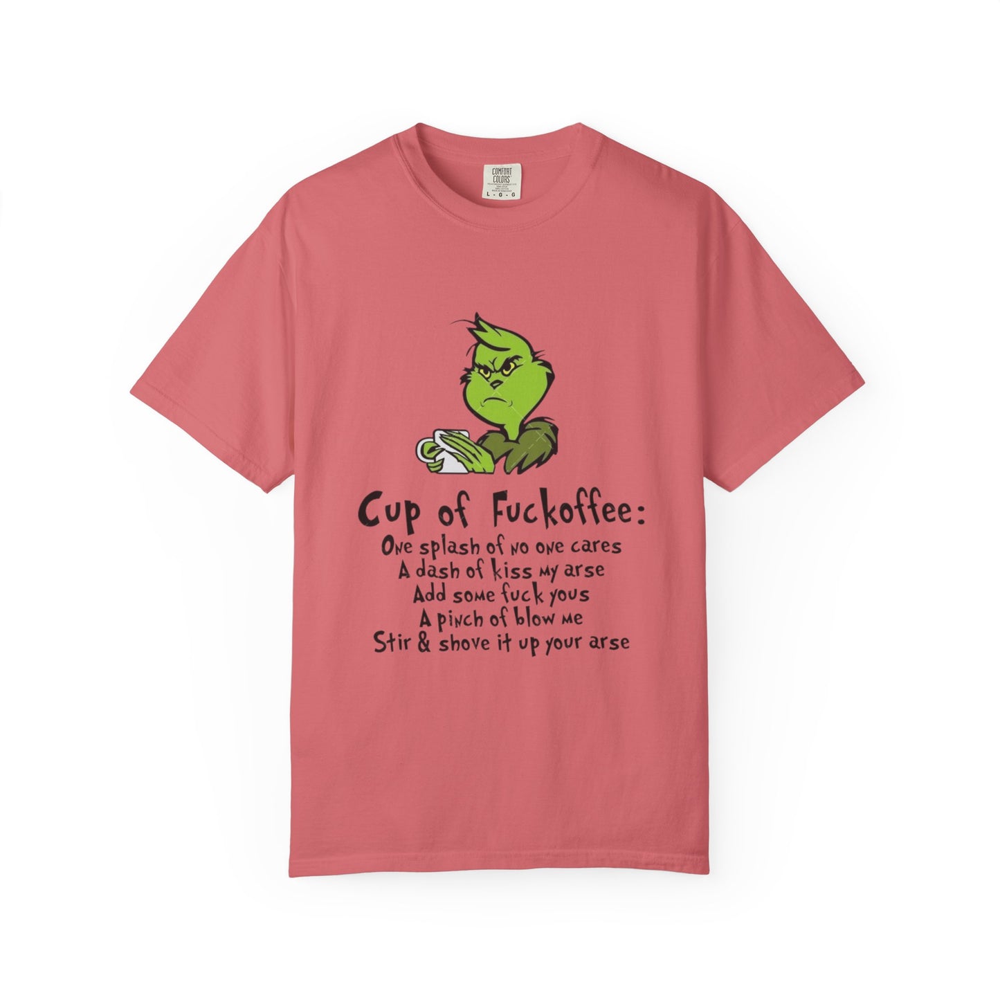 Holiday Graphic Tees  Cozy Festive Wear Funny Grinch-Inspired Unisex T-Shirt Cup of Fuckoffee