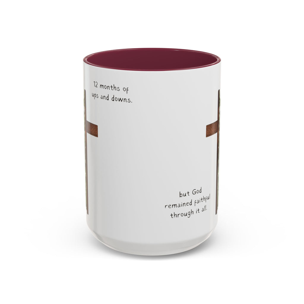 Christian Cross & Pine Tree Mug — Faith Reminder Coffee Cup (11oz/15oz)