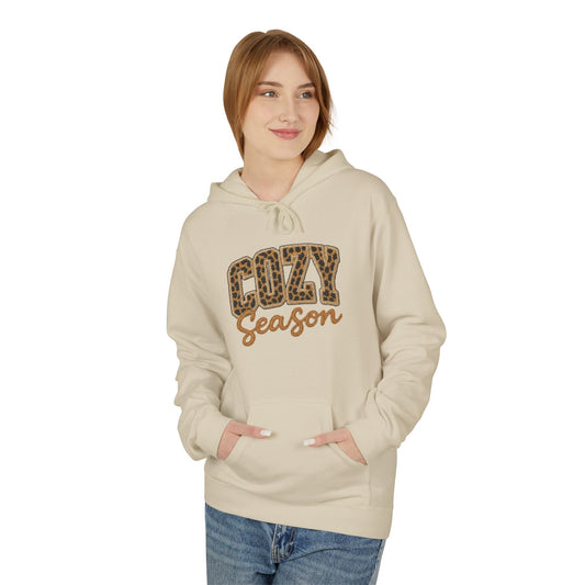 Cozy Season Leopard Hoodie — Fall Winter Graphic Pullover