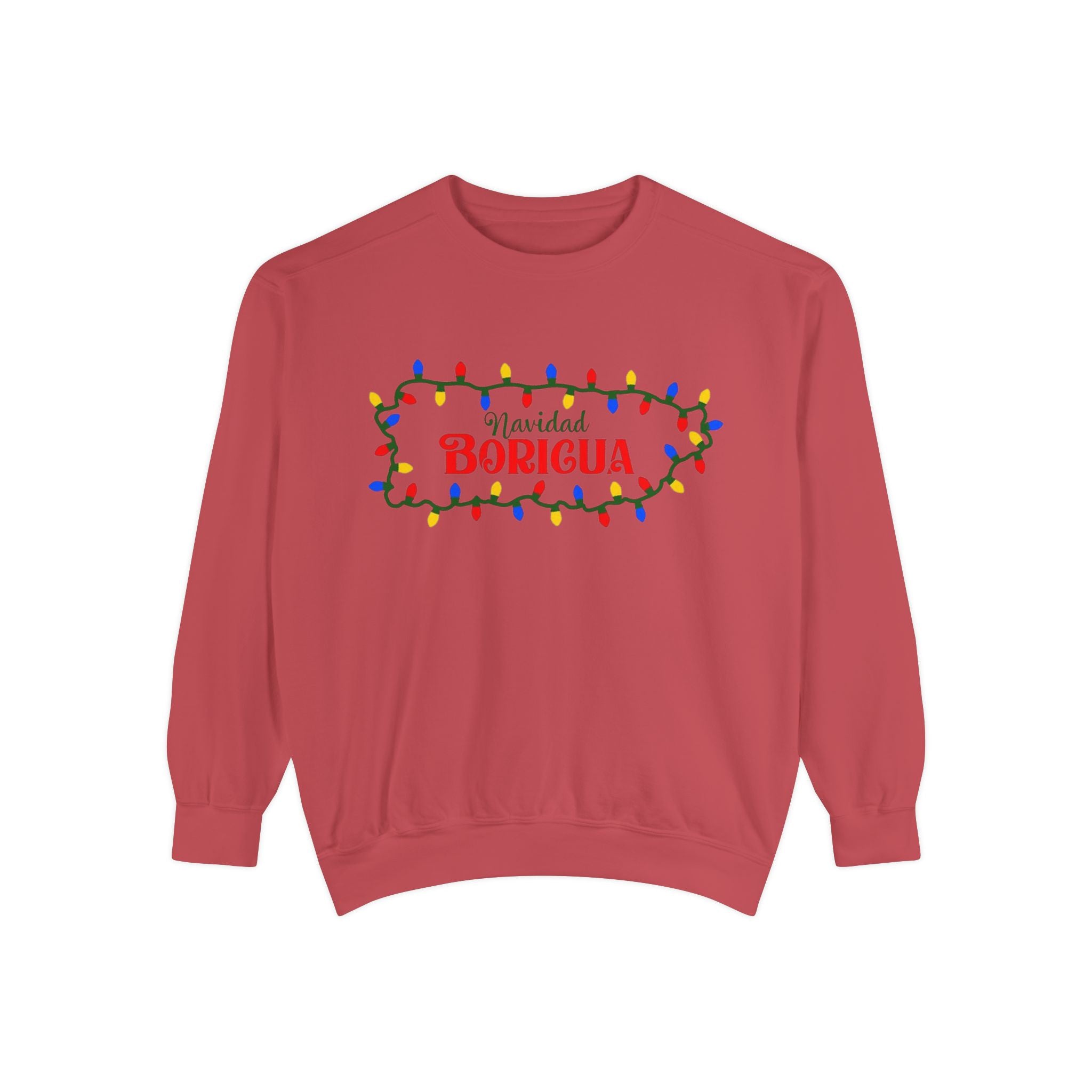 Navidad Boricua Sweatshirt — Puerto Rican Holiday Sweater with Christmas Lights
