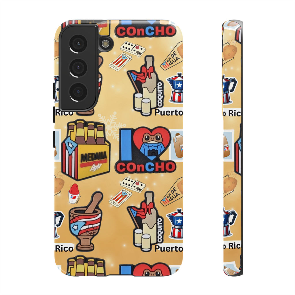Puerto Rico Sticker Collage Tough Case  ‘I  Concho’ Pattern Phone Case