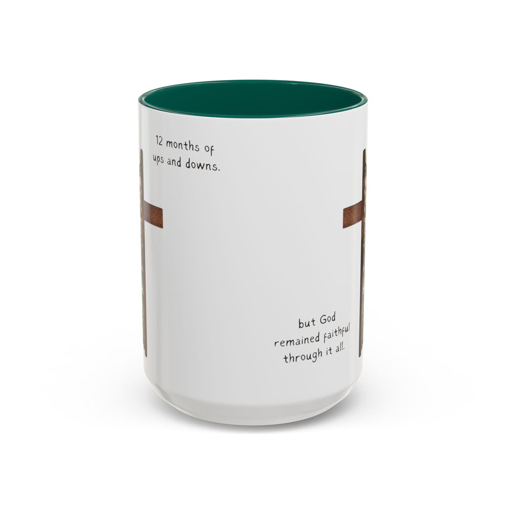 Christian Cross & Pine Tree Mug — Faith Reminder Coffee Cup (11oz/15oz)