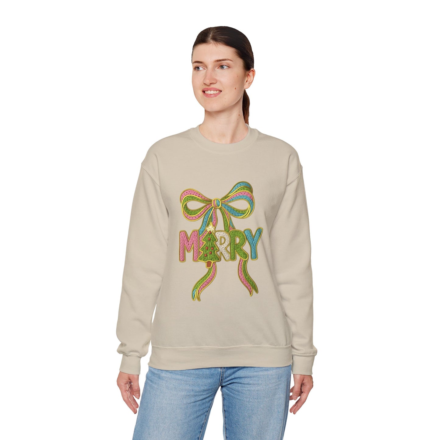 Festive Holiday Designs and Quotes Candy Christmas Tree Sweatshirt — Holiday Candyland Crewneck