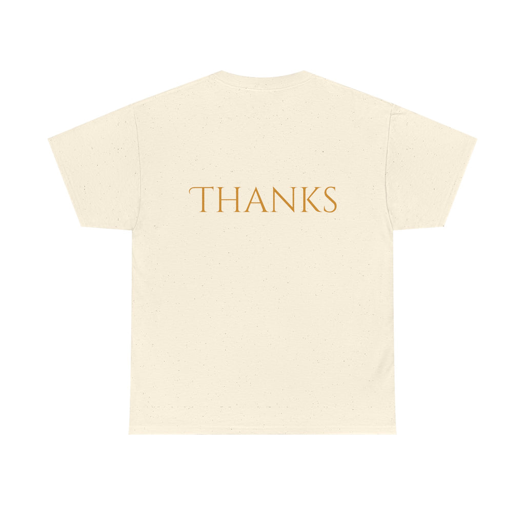 Give Thanks Tee Thanksgiving Graphic T-Shirt with Rustic Bow Design