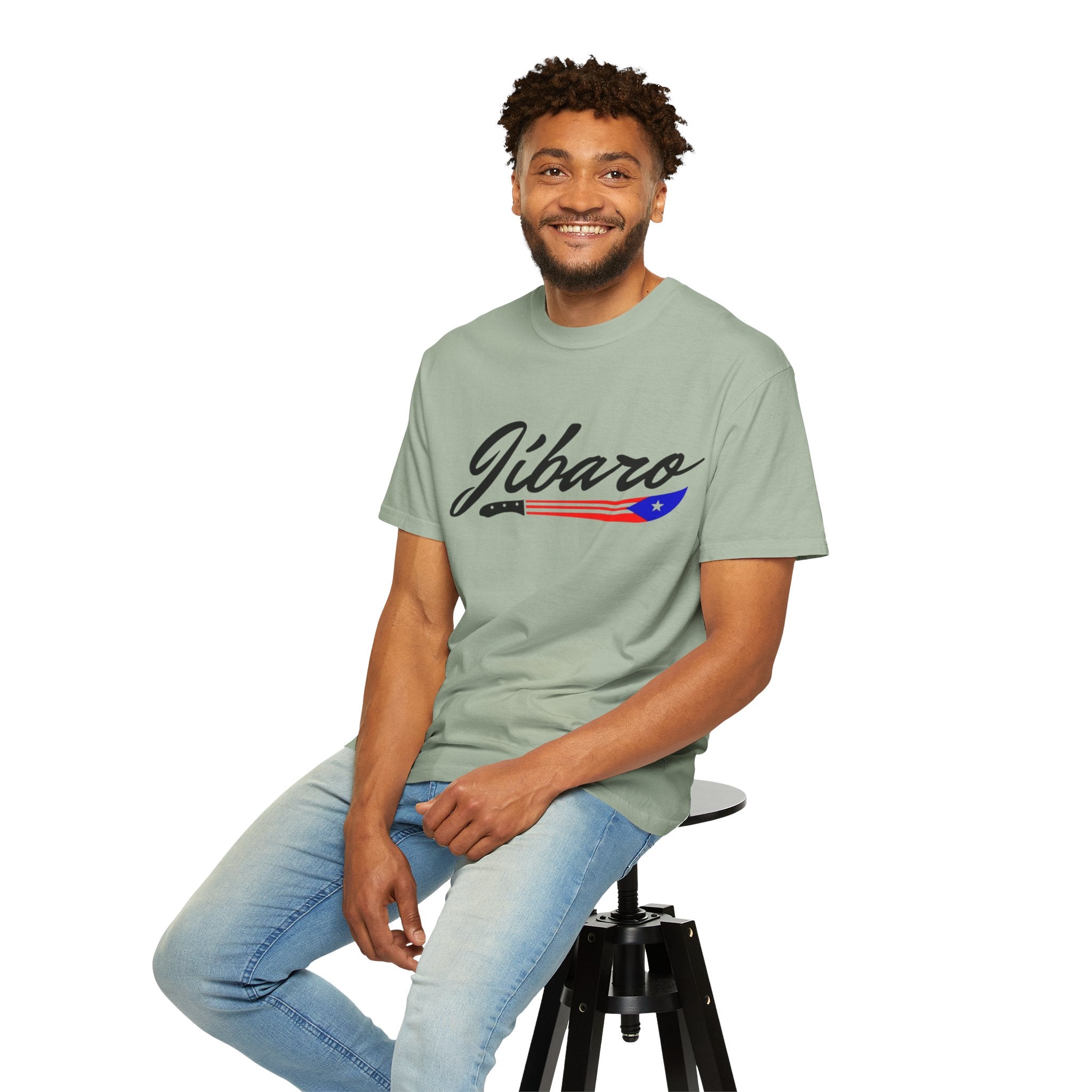 T-Shirt  "Jíbaro" Puerto Rican Heritage Tee (Back Machete  Sombrero de Paja Design) Puerto Rico’s Navidades