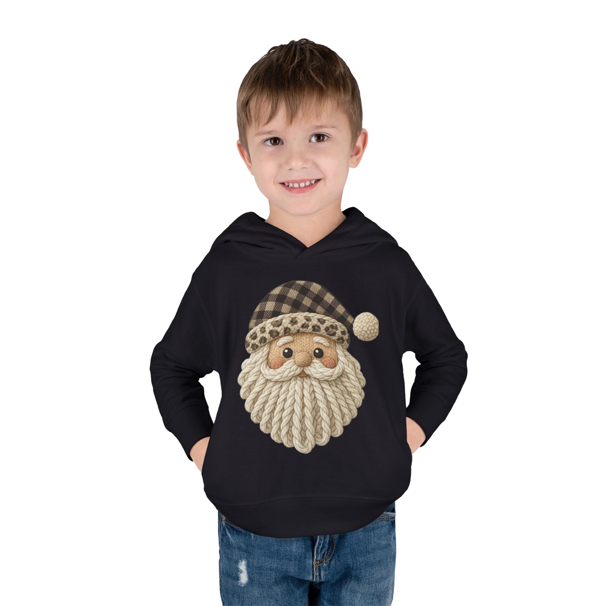 Toddler Hoodie  Cozy Plaid Santa Gnome Pullover