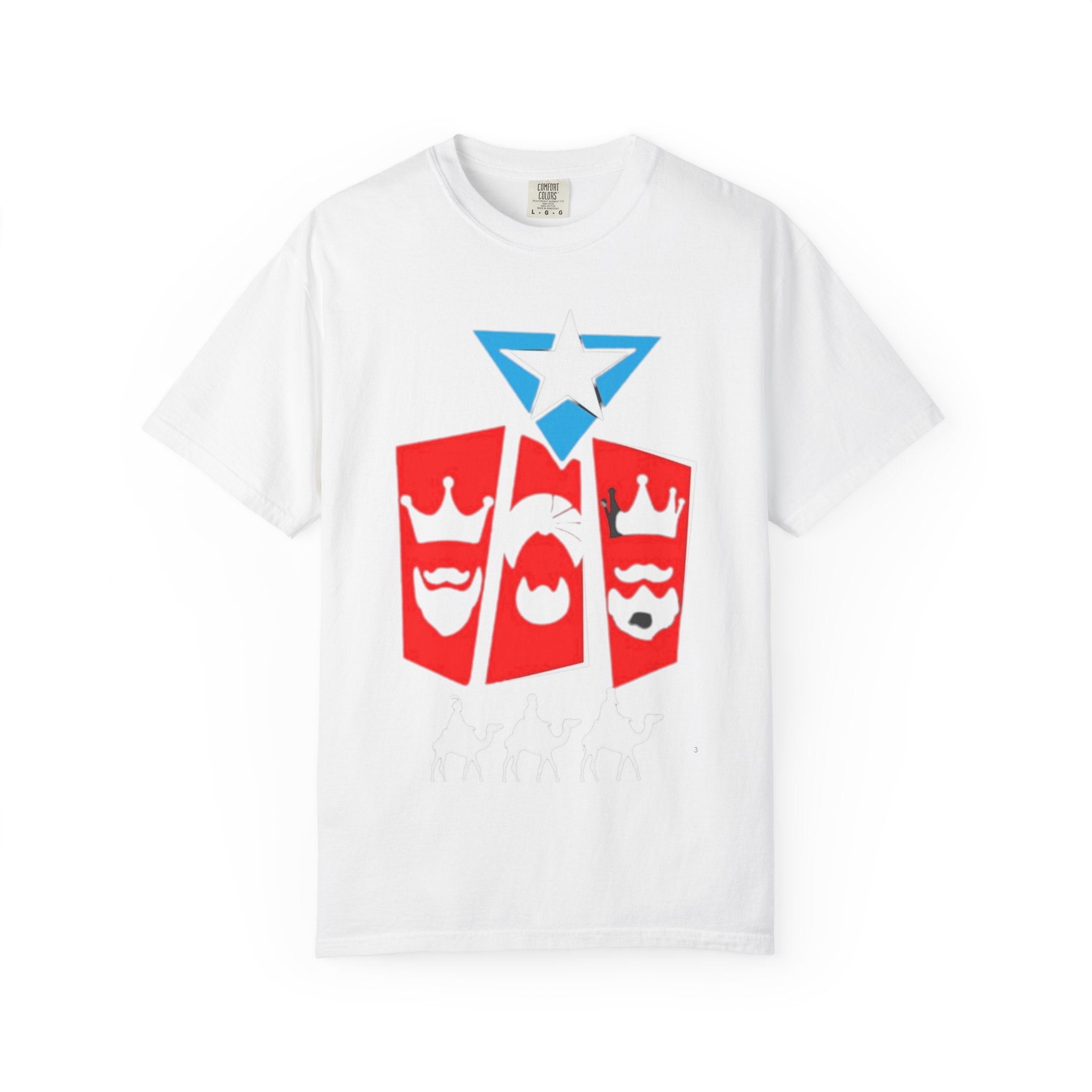 The Three Kings T-Shirt — Puerto Rican Three Kings Graphic Tee (Star & Crown Silhouettes)
