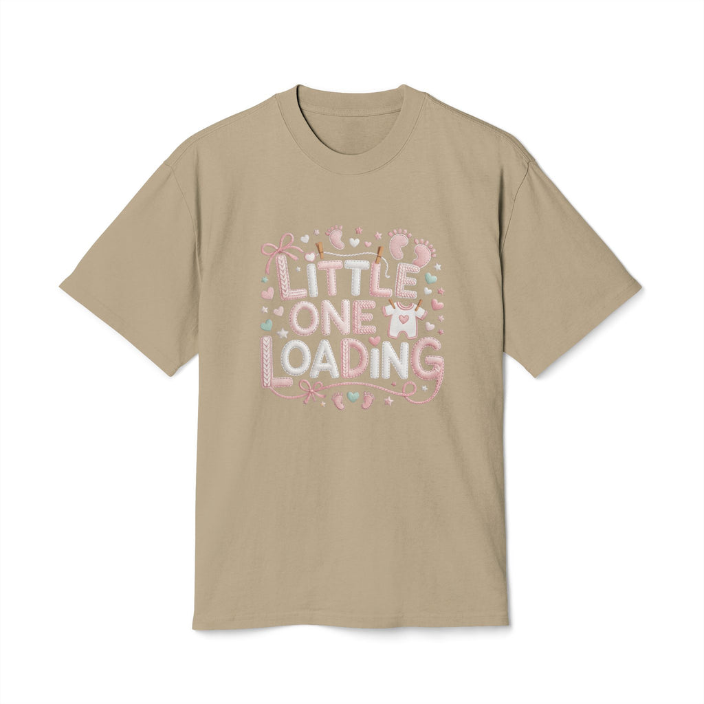 Pregnancy Announcement T‑Shirt  “Little One Loading” Cute Pastel Maternity Tee