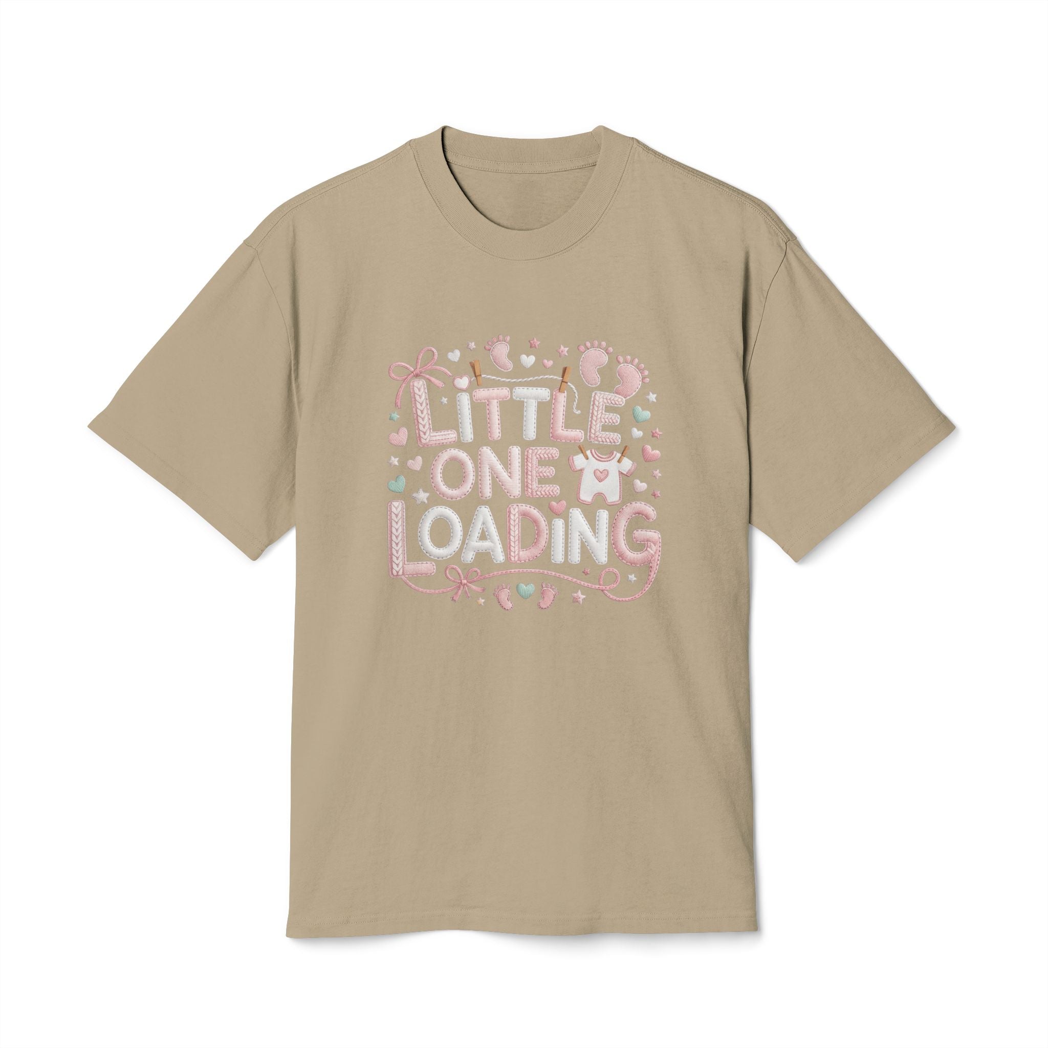 Pregnancy Announcement T‑Shirt  “Little One Loading” Cute Pastel Maternity Tee