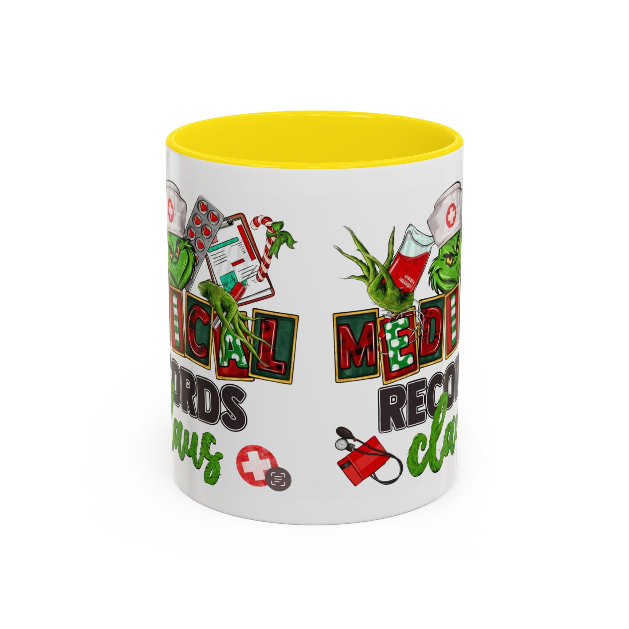 Medical Records Claus Coffee Mug — Funny Holiday Nurse & Medical Staff Gift (11/15oz) Medical Christmas Mug,