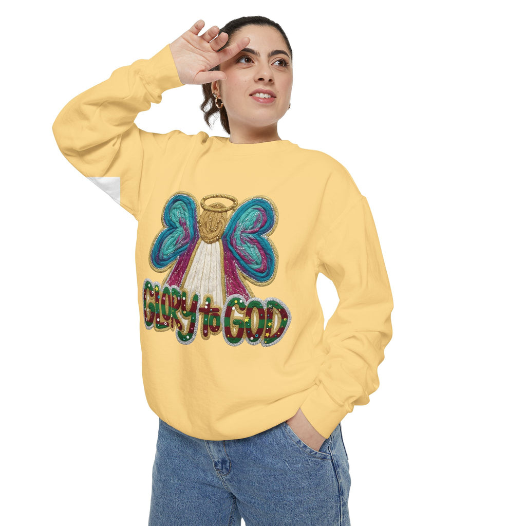 Glory to God Angel Sweatshirt Christmas Holiday Collection  Festive T-Shirt & Sweater