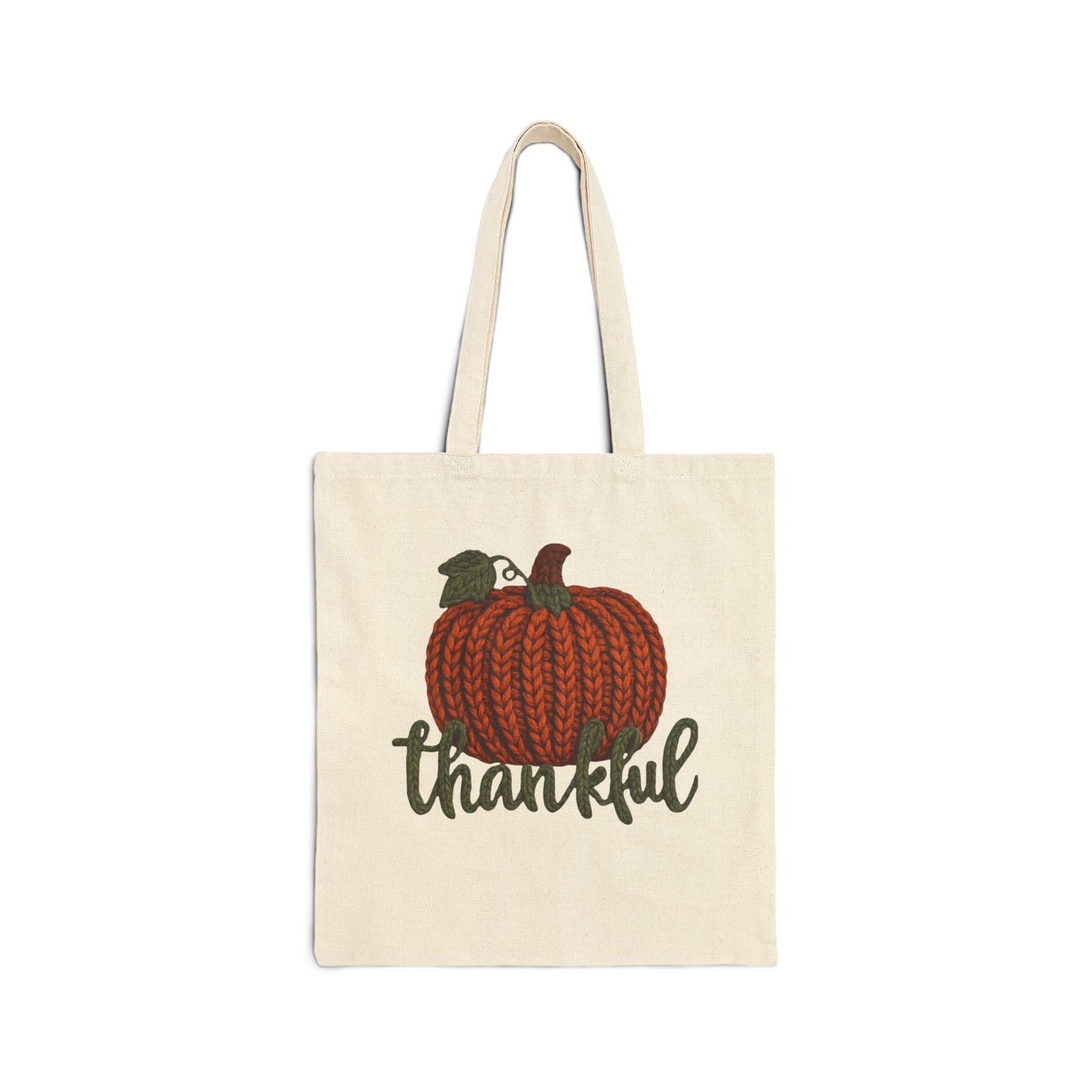 Thankful Pumpkin Tote Bag Christmas Tote Bag  Festive Holiday Design