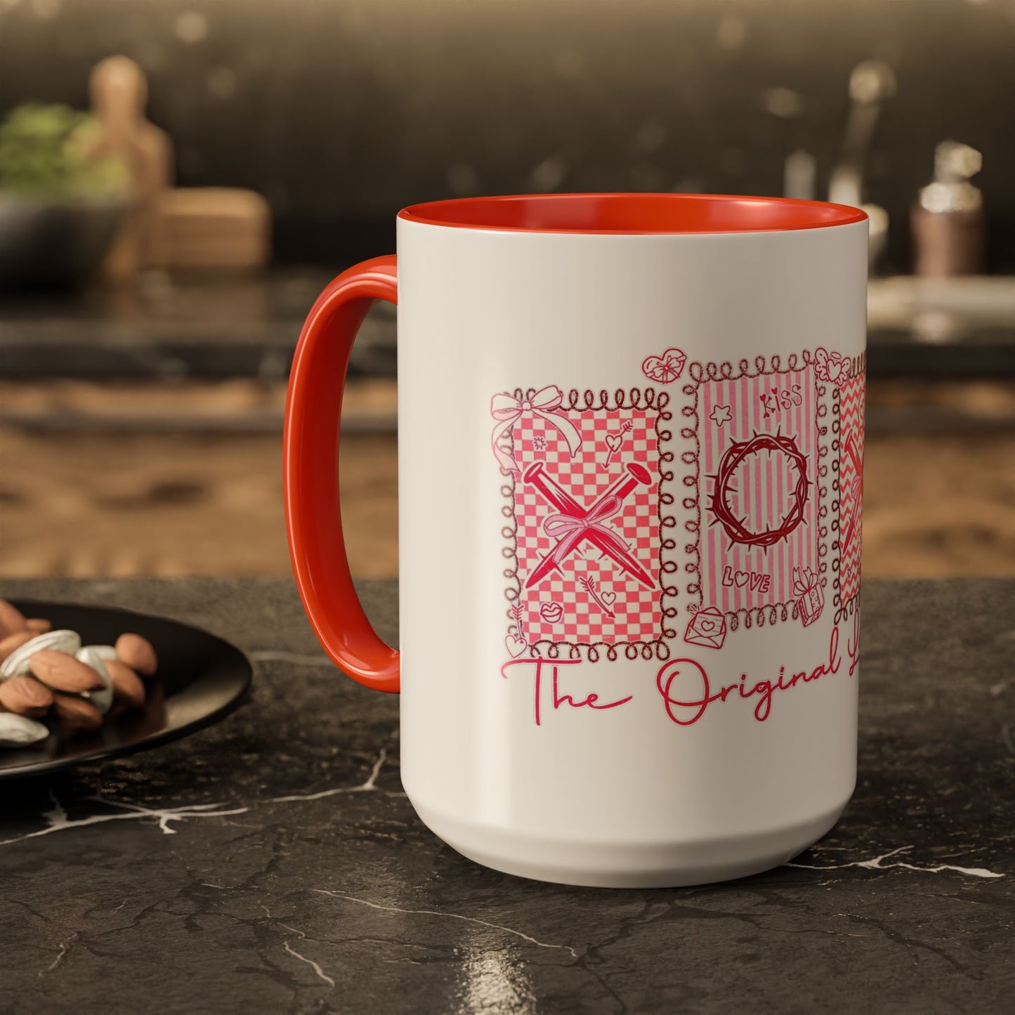 Love Letters XOXO Ceramic Mug — Colorful 11oz & 15oz Coffee Cup