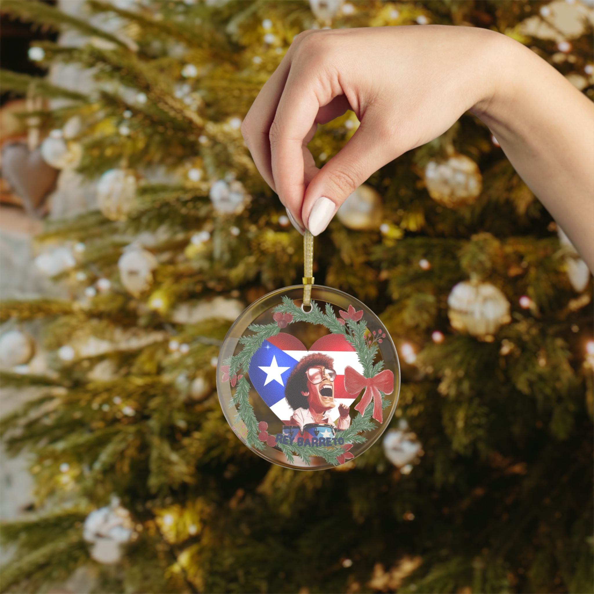 Glass Ornaments Salsa Musica Puerto Rico Glass Ornaments