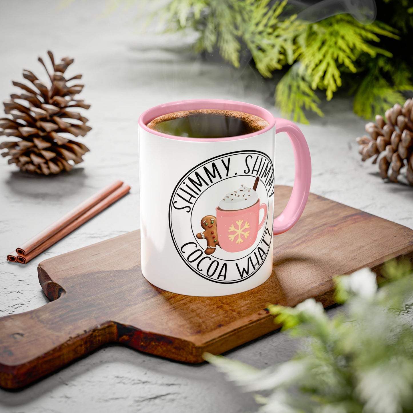 Cute Cocoa Mugs with Gingerbread Design Perfect for Winter Holiday CheerBeverage Cup Christmas Design