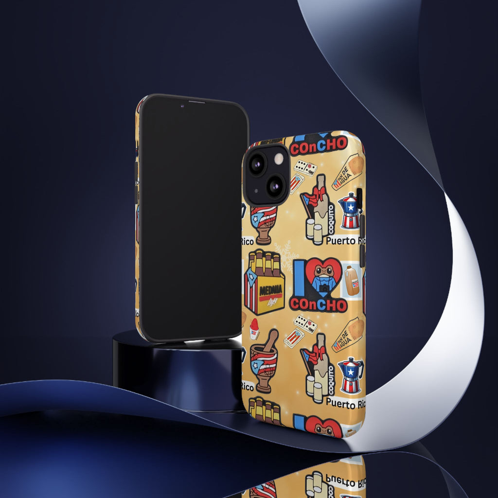 Puerto Rico Sticker Collage Tough Case  ‘I  Concho’ Pattern Phone Case
