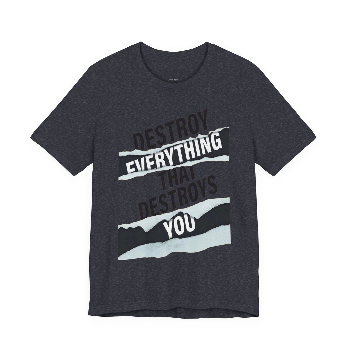 Destroy Everything That Destroys You T-Shirt  Bold Typographic Graphic Tee