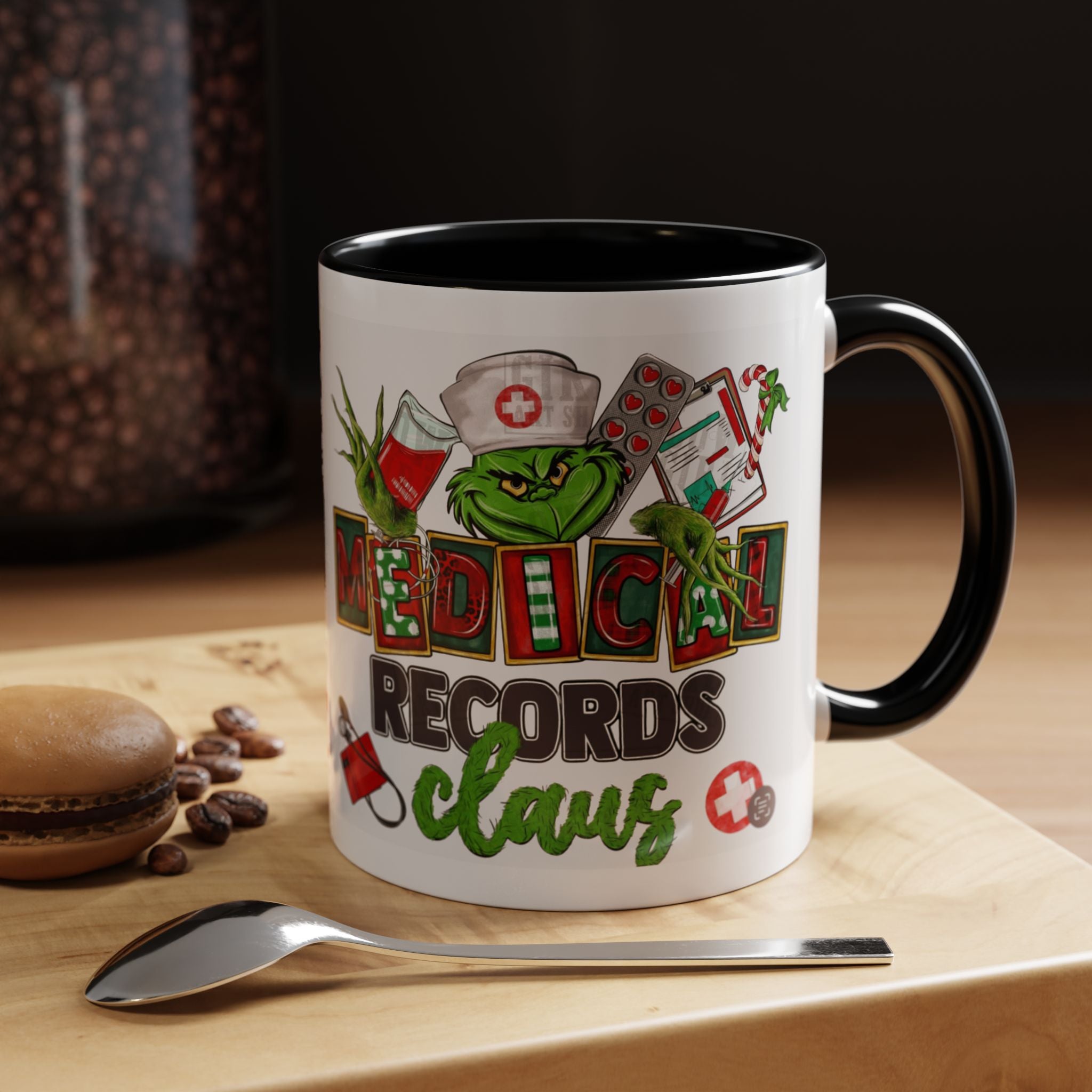 Medical Records Claus Coffee Mug — Funny Holiday Nurse & Medical Staff Gift (11/15oz) Medical Christmas Mug,
