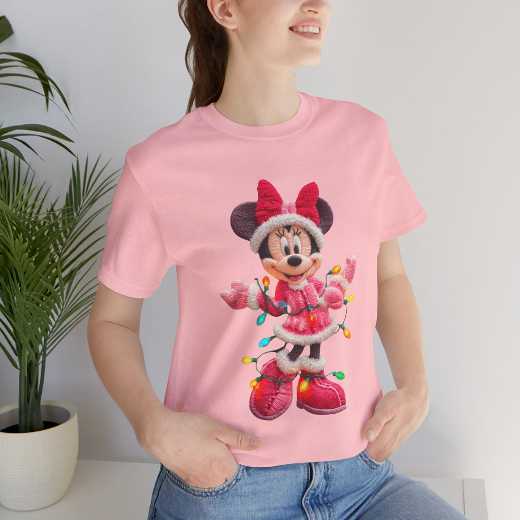 Minnie Mouse Holiday Lights T-Shirt Festive Holiday Designs