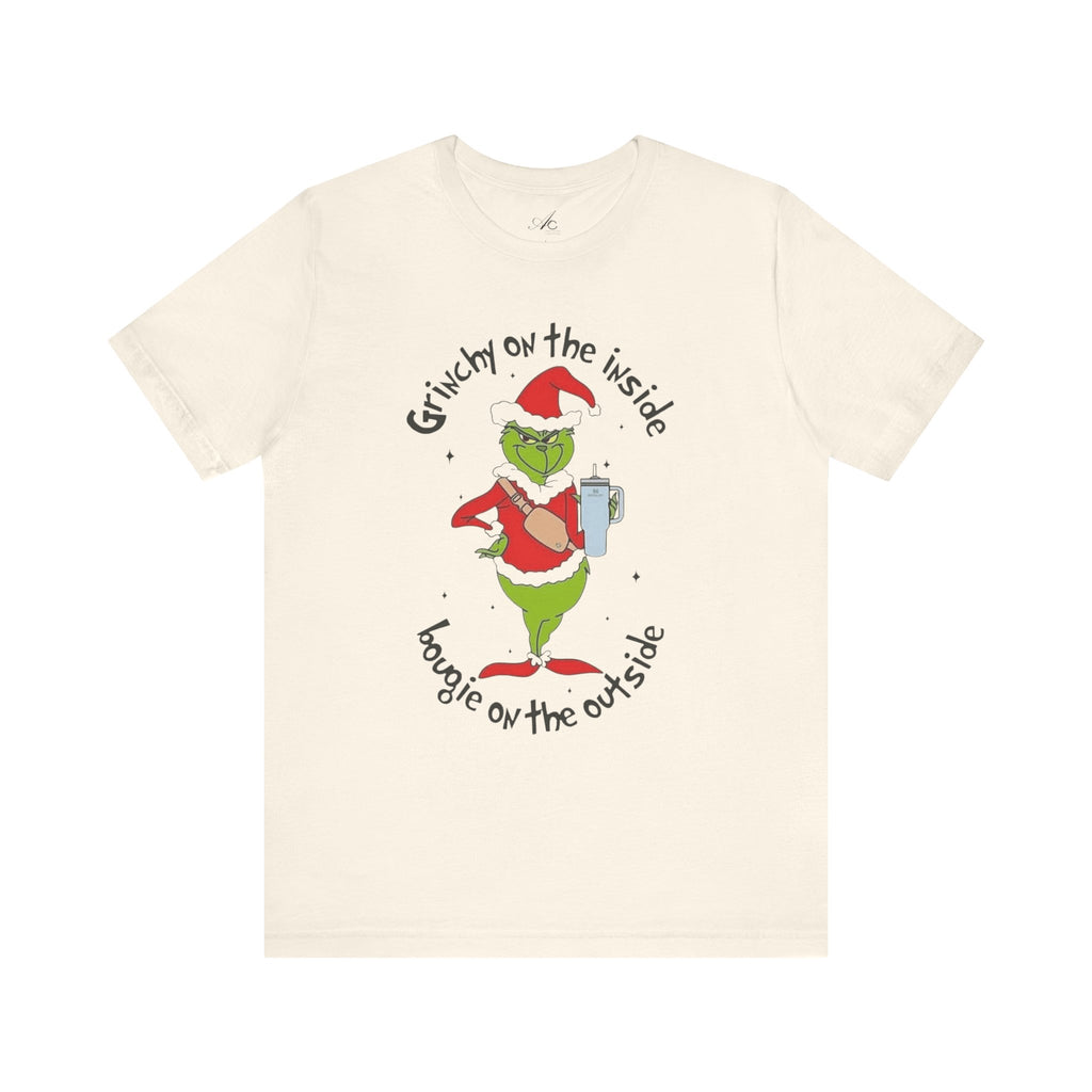 Grinch-Inspired Holiday Tee: 'Grinchy on the Inside, Boogie on the Outside'
