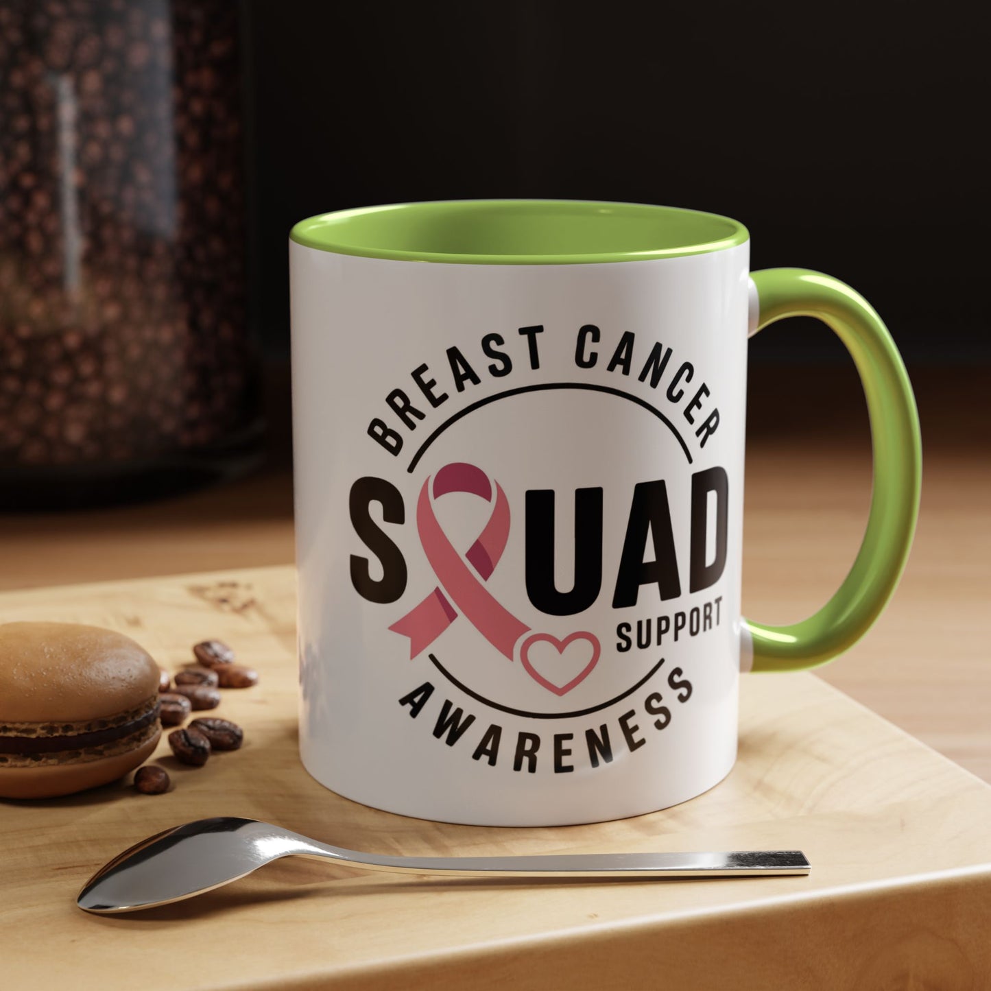 Breast Cancer Awareness Coffee Mug - Support Your Squad