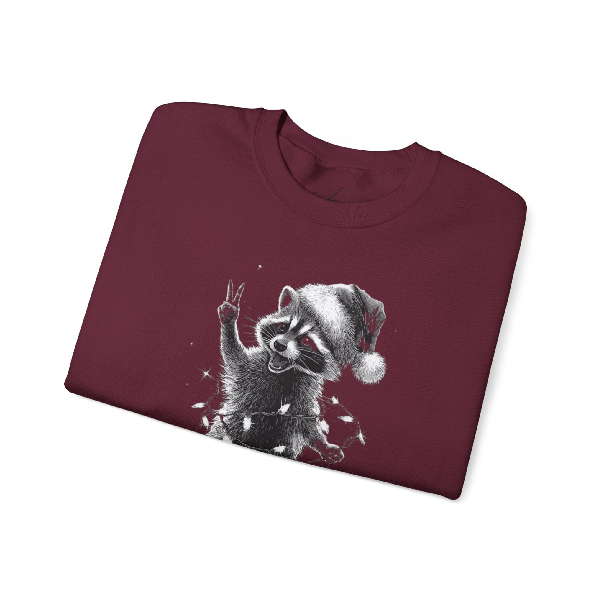 Holiday Raccoon Crewneck Sweatshirt Christmas Tshirts and sweaters,