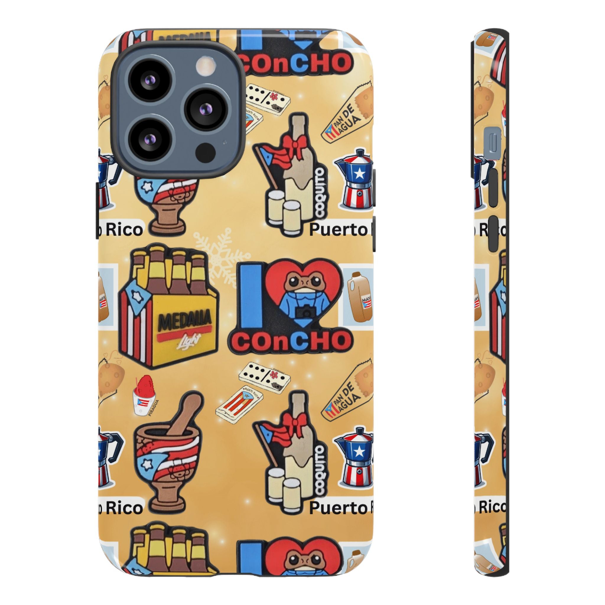Puerto Rico Sticker Collage Tough Case  ‘I  Concho’ Pattern Phone Case
