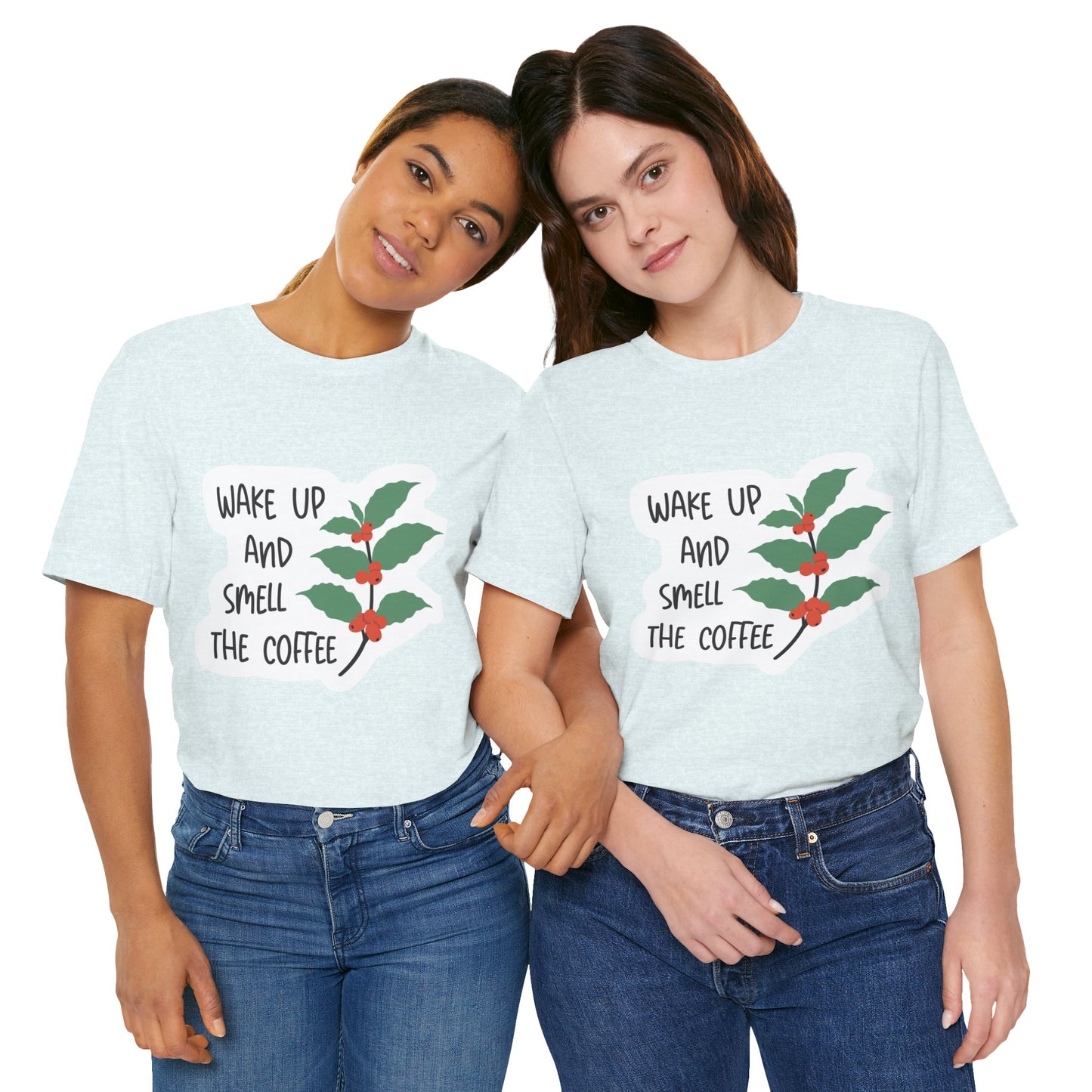 Wake Up and Smell the Coffee Tee  Coffee Plant Graphic T-Shirt