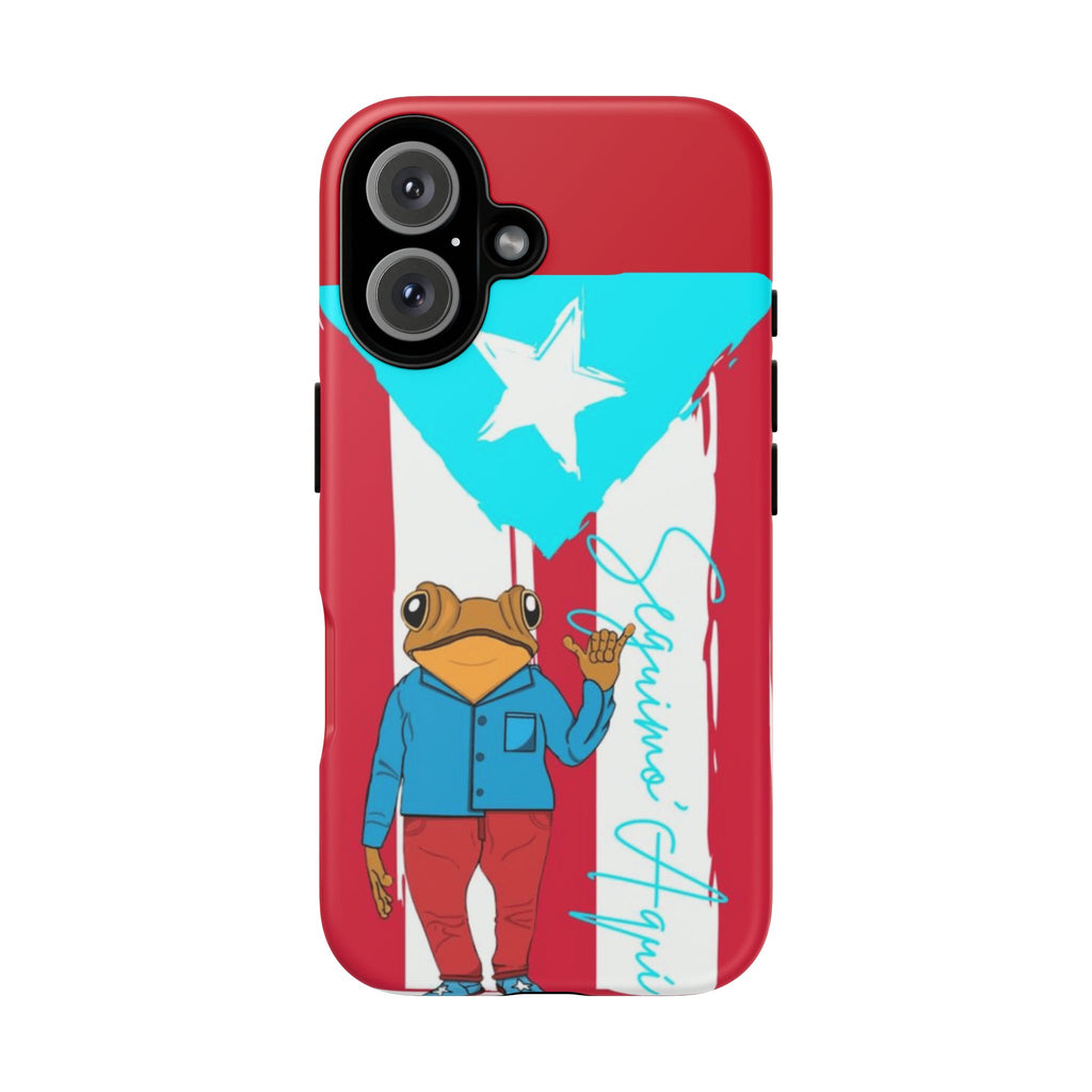 Puerto Rican Flag Frog Design ("Señorita Hops")Phone Case Isla del Encanto Phone Case – Puerto Rican Style