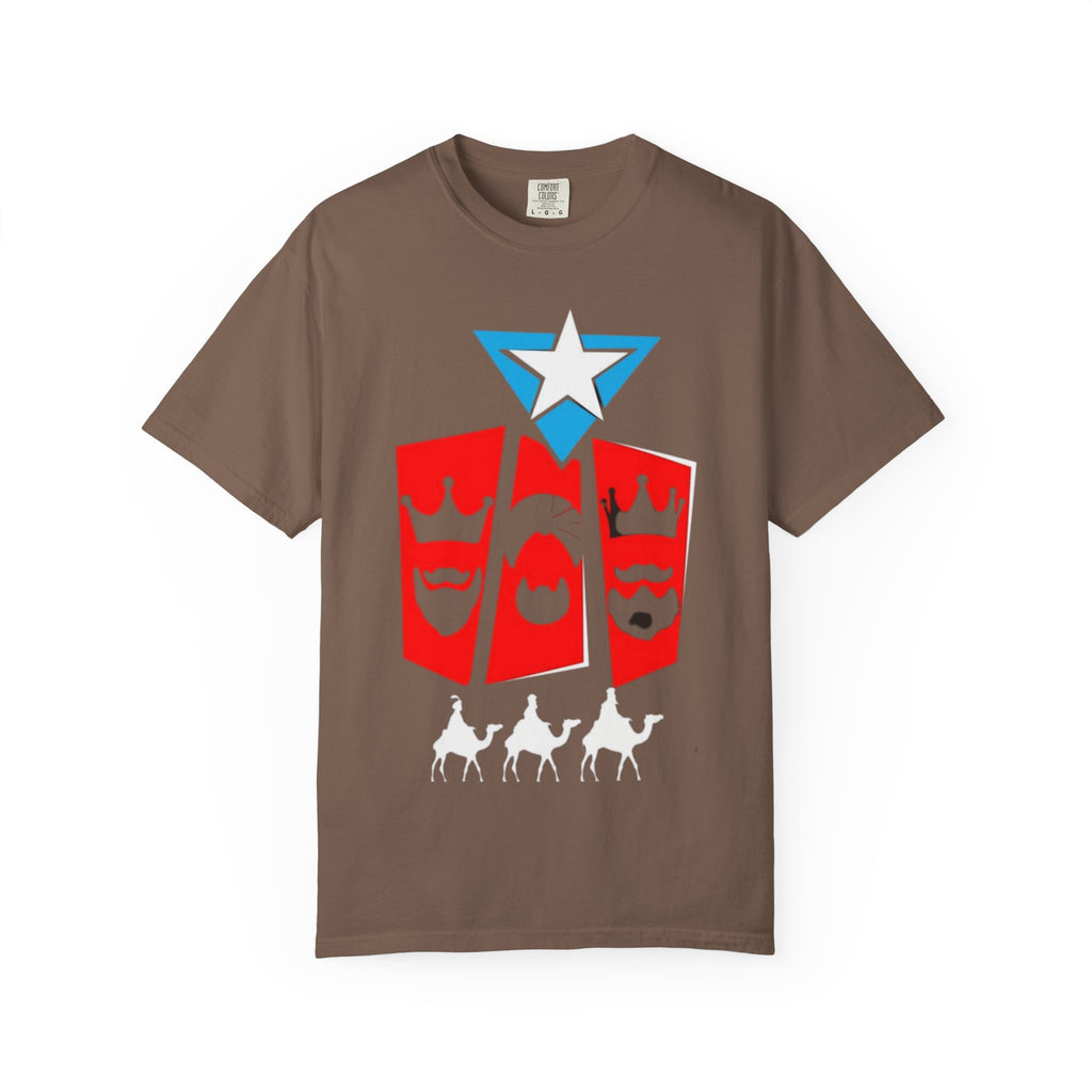 The Three Kings T-Shirt — Puerto Rican Three Kings Graphic Tee (Star & Crown Silhouettes)